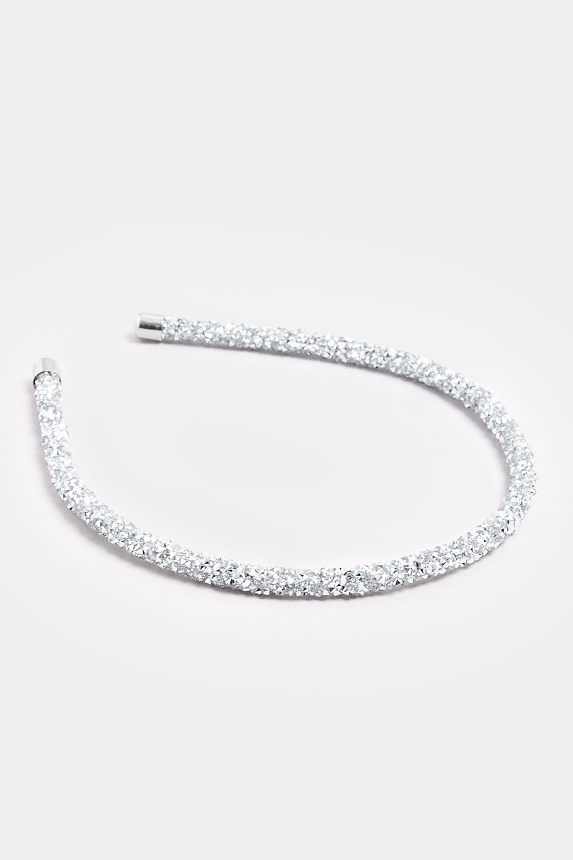 Silver Tone Diamante Mesh Headband | Yours Clothing 2