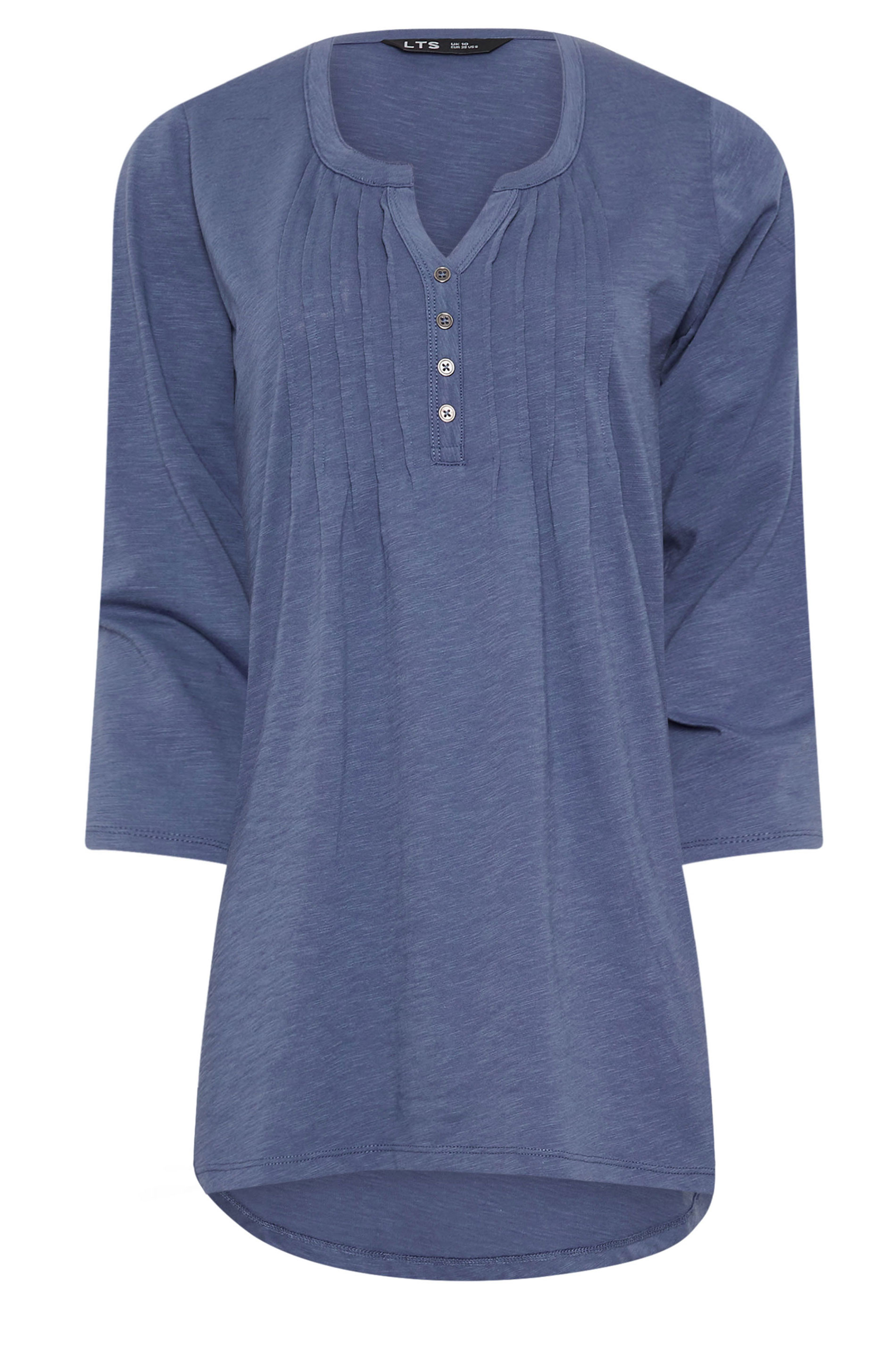 LTS Tall Blue Henley Top | Long Tall Sally 5
