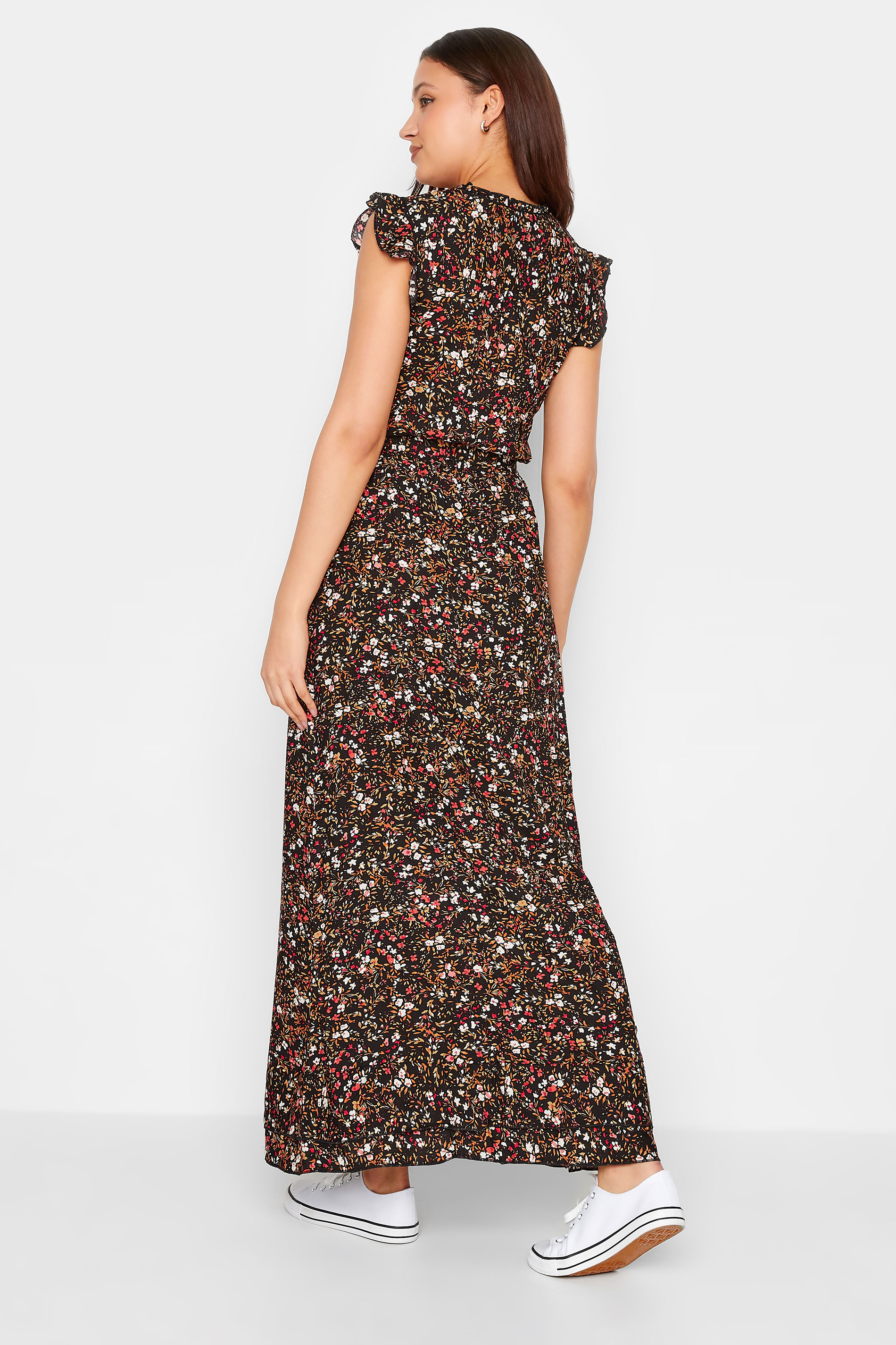 Tall Women's LTS Black Ditsy Floral Maxi Dress | Long Tall Sally 3