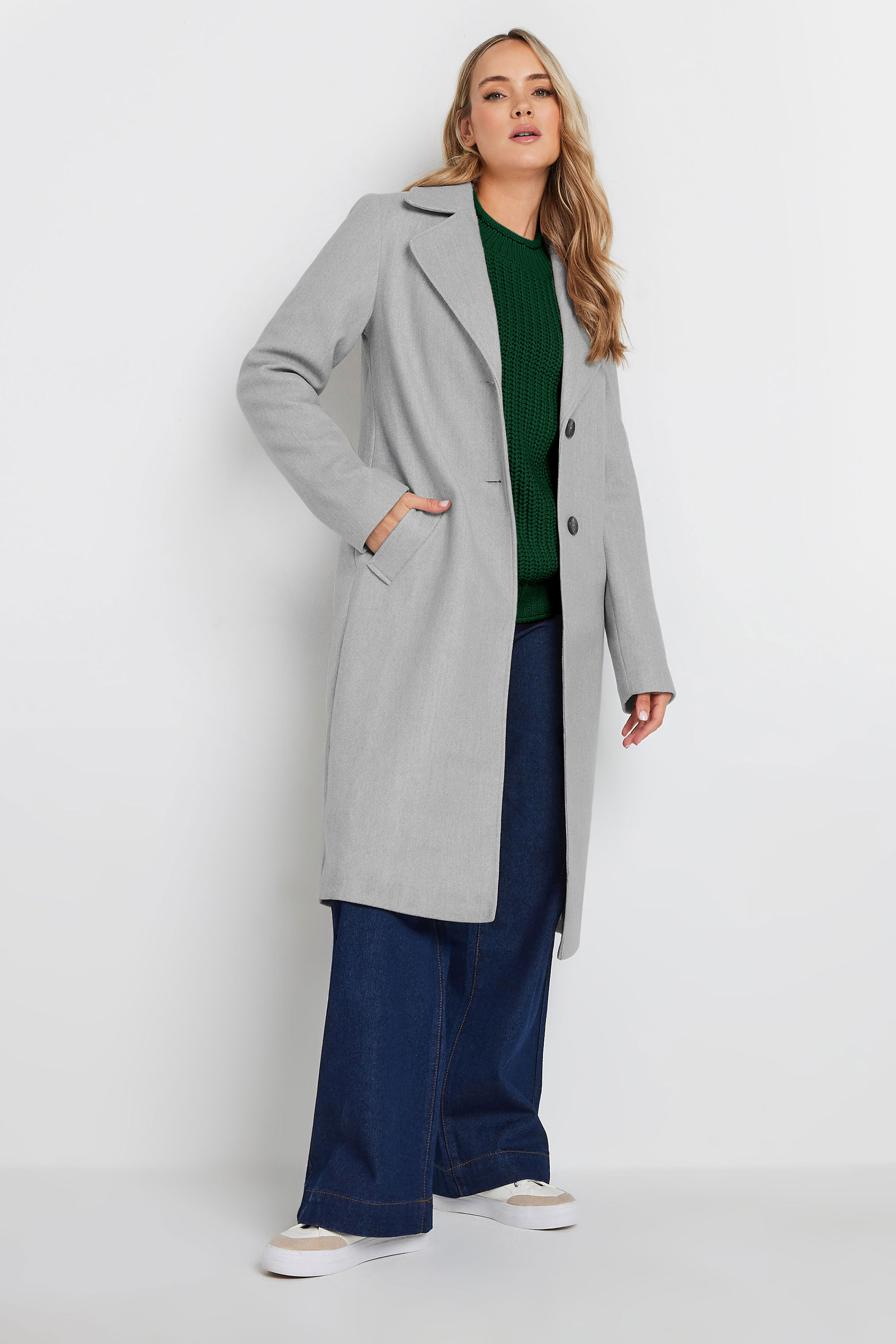 LTS Tall Grey Single Breasted Formal Coat | Long Tall Sally 2
