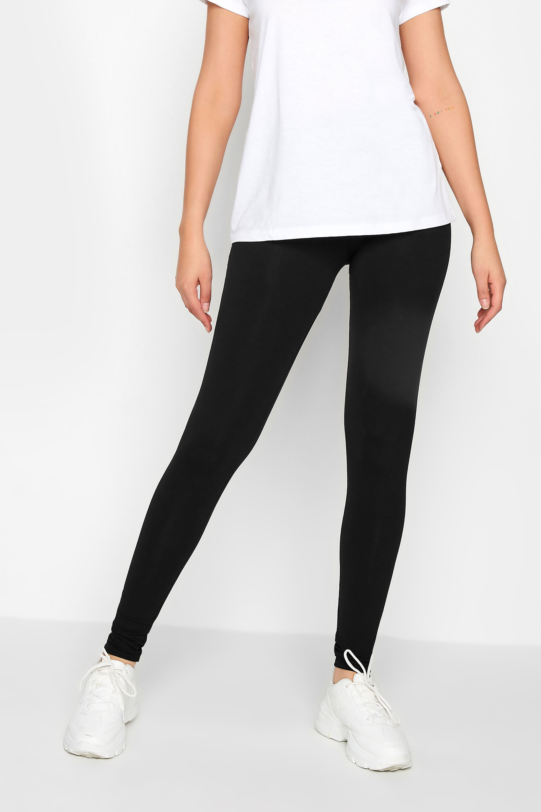 LTS MADE FOR GOOD 2 PACK Black Cotton Leggings | Long Tall Sally  2