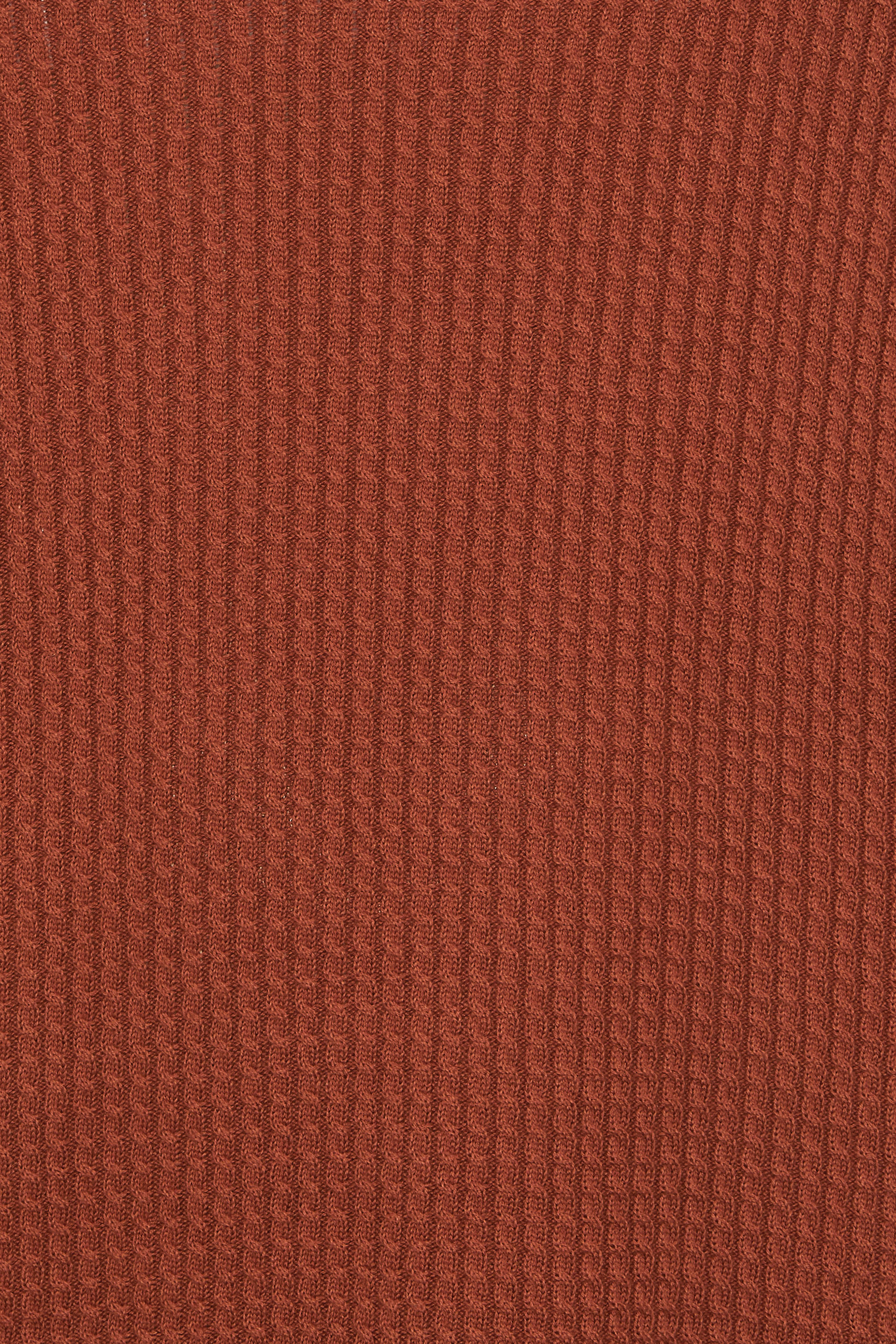 BadRhino Big & Tall Burnt Red Cable Knit Mock Shirt Jumper  7