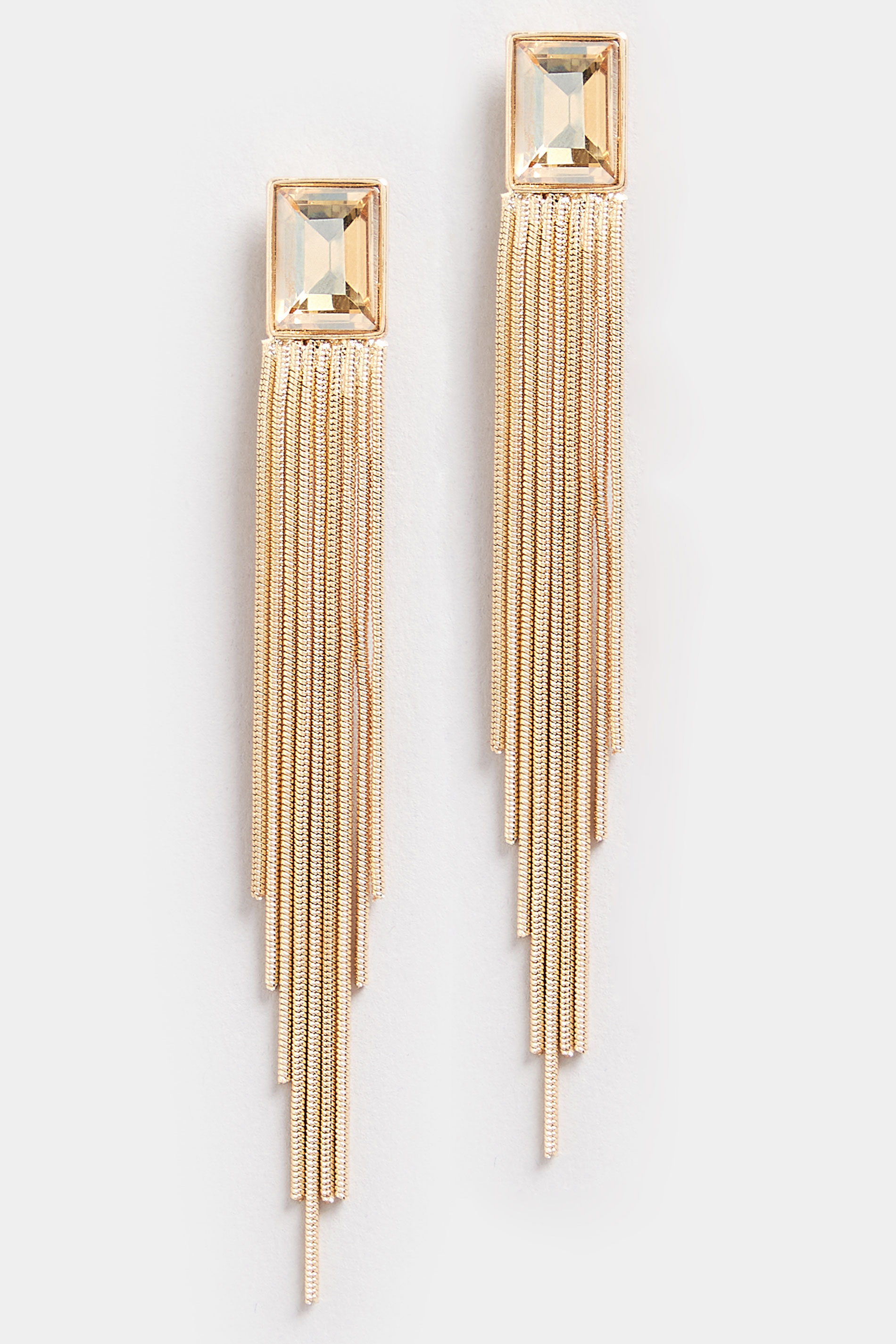 Gold Tone Tassel Earrings | Yours Clothing 2