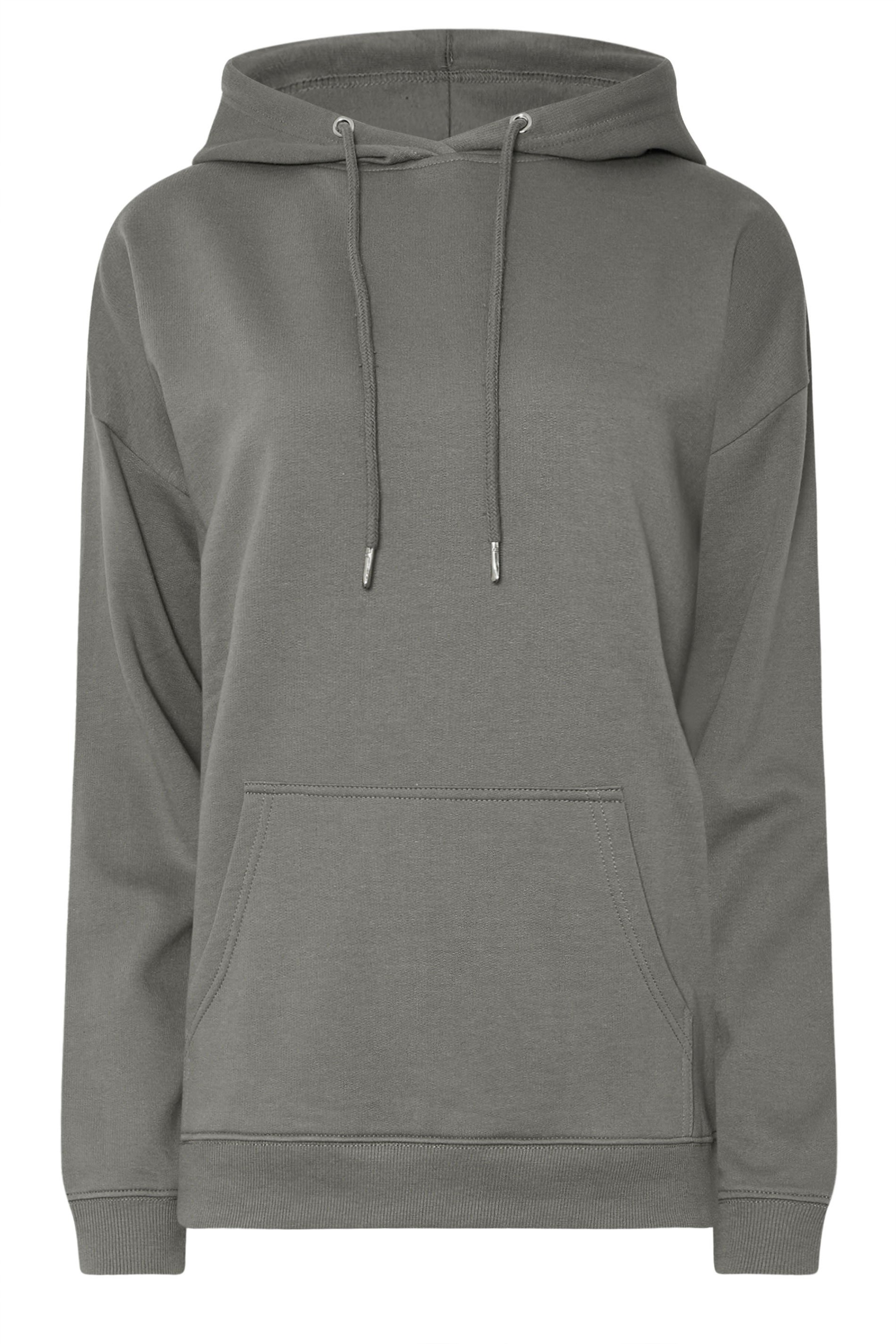 LTS Tall Charcoal Grey Drawstring Hoodie | Long Tall Sally 6
