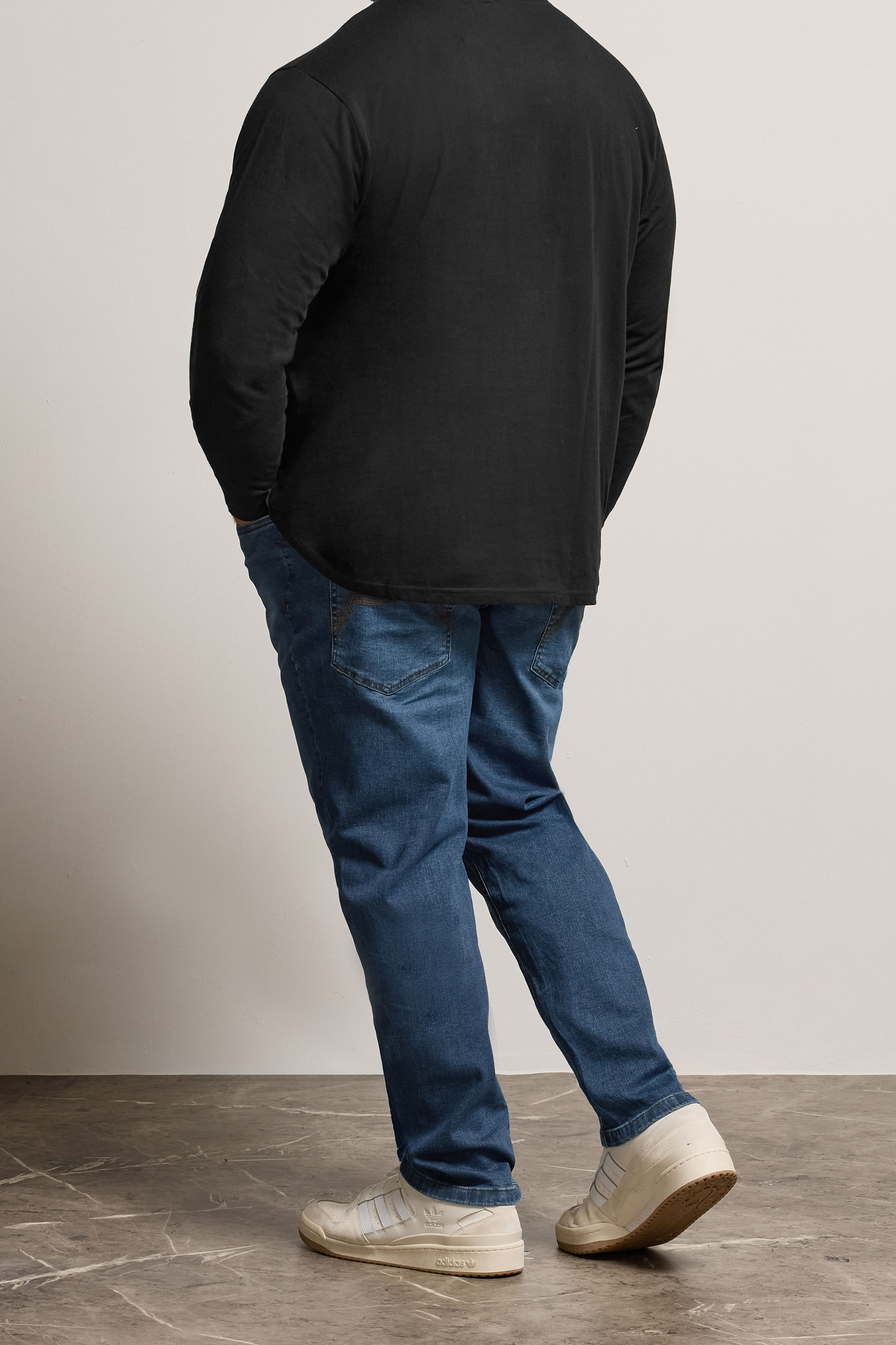 BadRhino Big & Tall Blue Mid Rinse Stretch Jeans | BadRhino 3