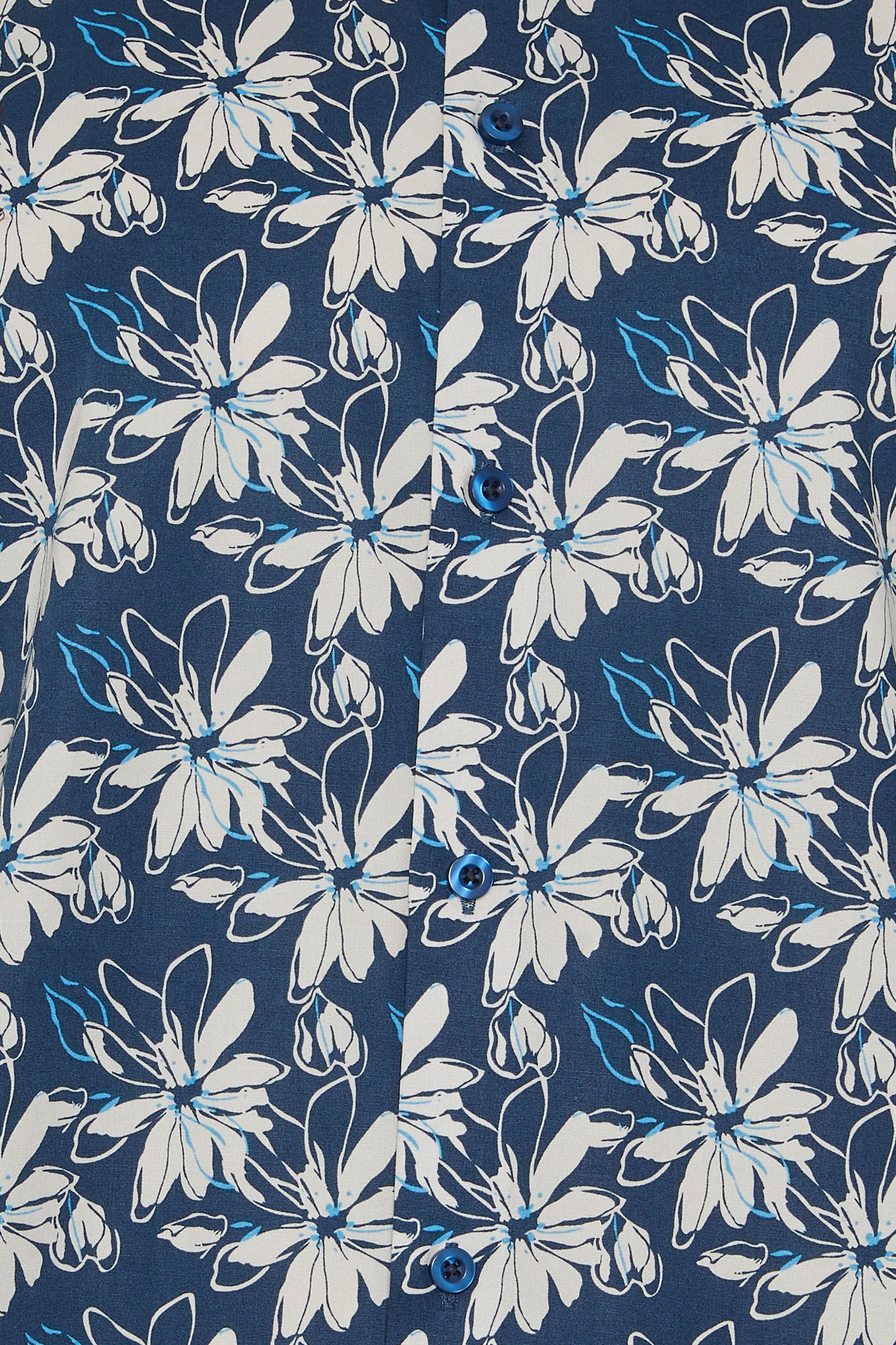 BadRhino Tailoring Big & Tall Navy Blue Premium Leaf Print Long Sleeve Shirt | BadRhino 6