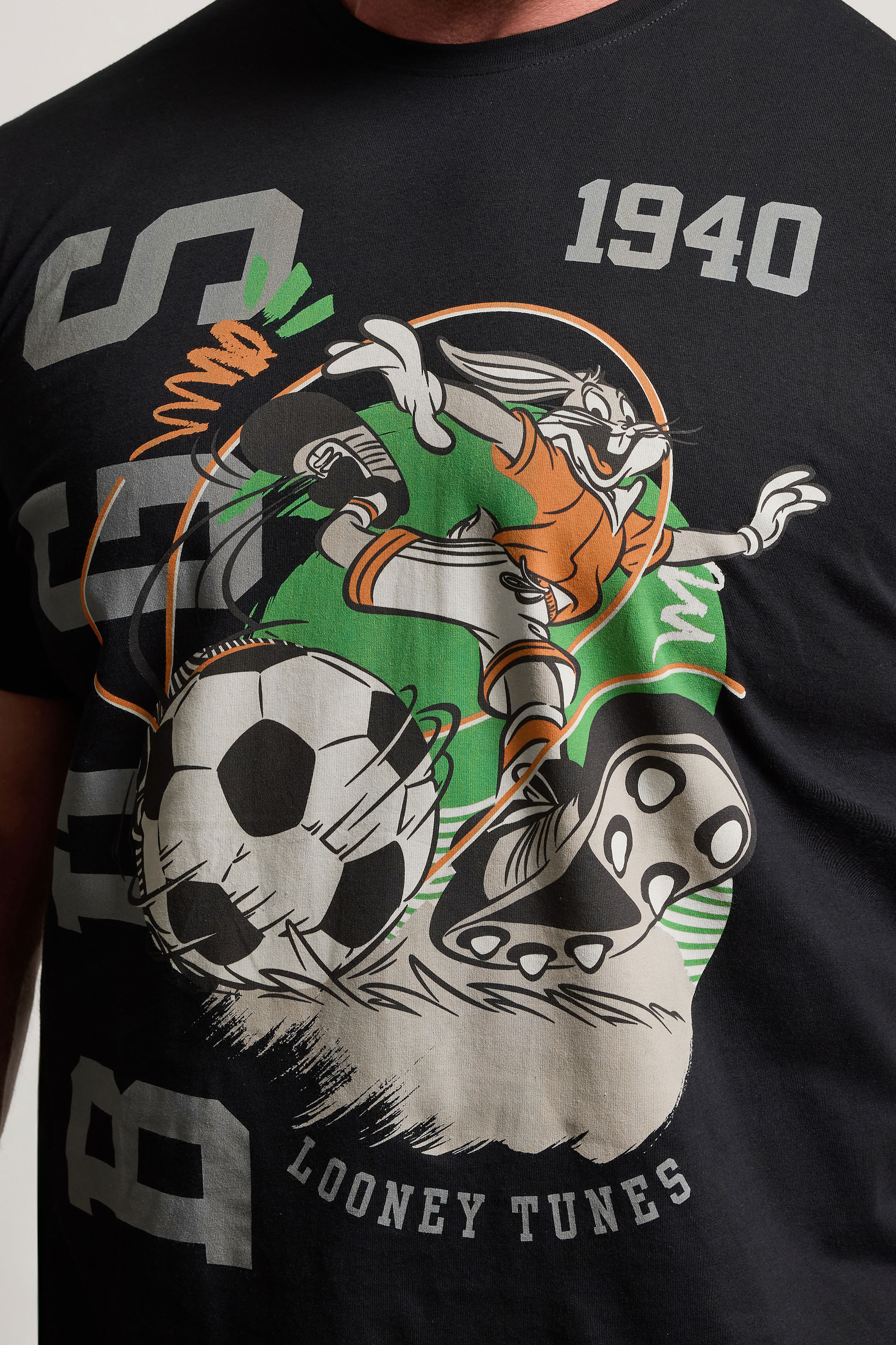 BadRhino Big & Tall Black Bugs Bunny Graphic T-Shirt | BadRhino 4