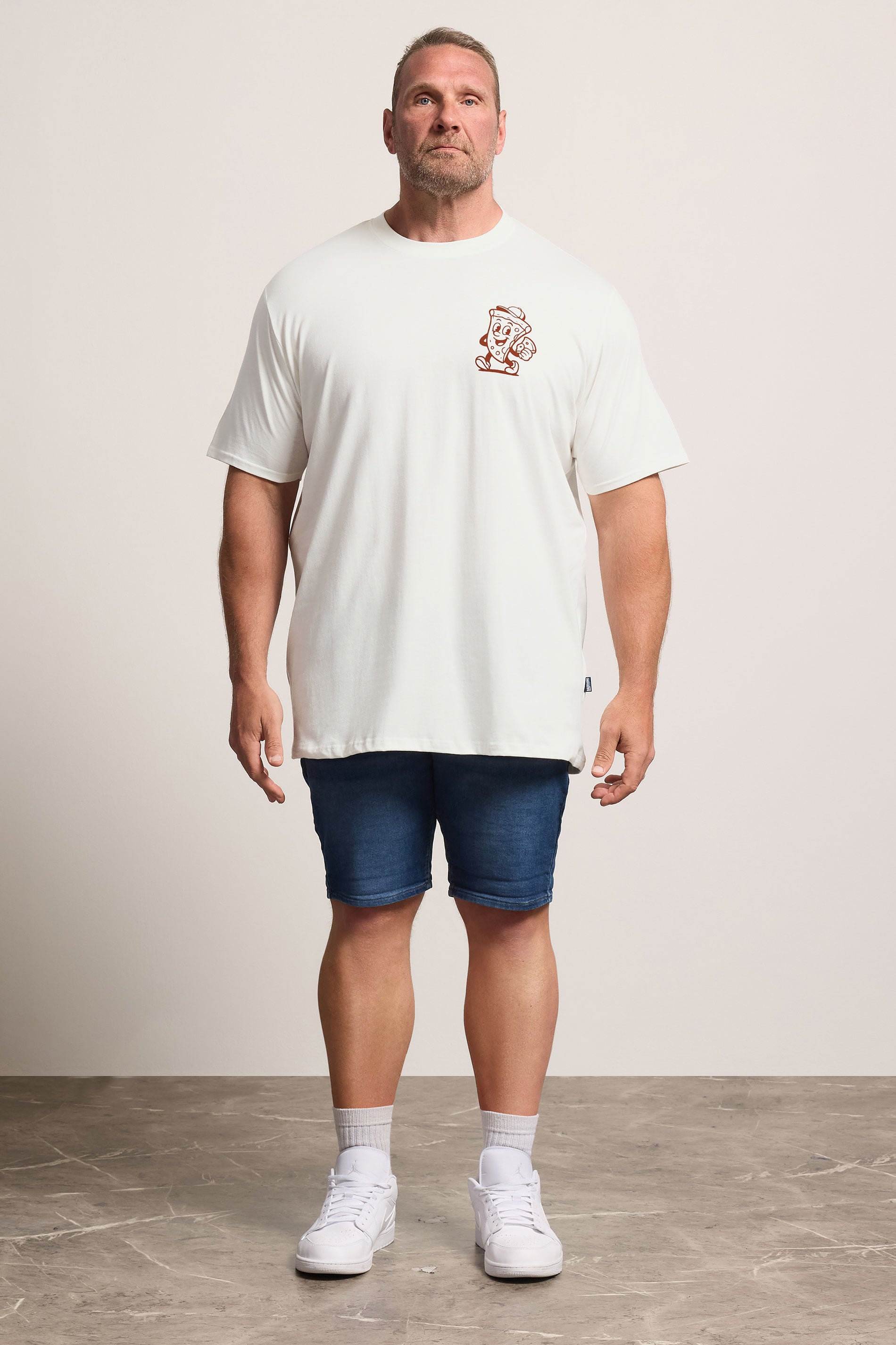 BadRhino Big & Tall Off-White Extra Long Graphic T-Shirt | BadRhino 1