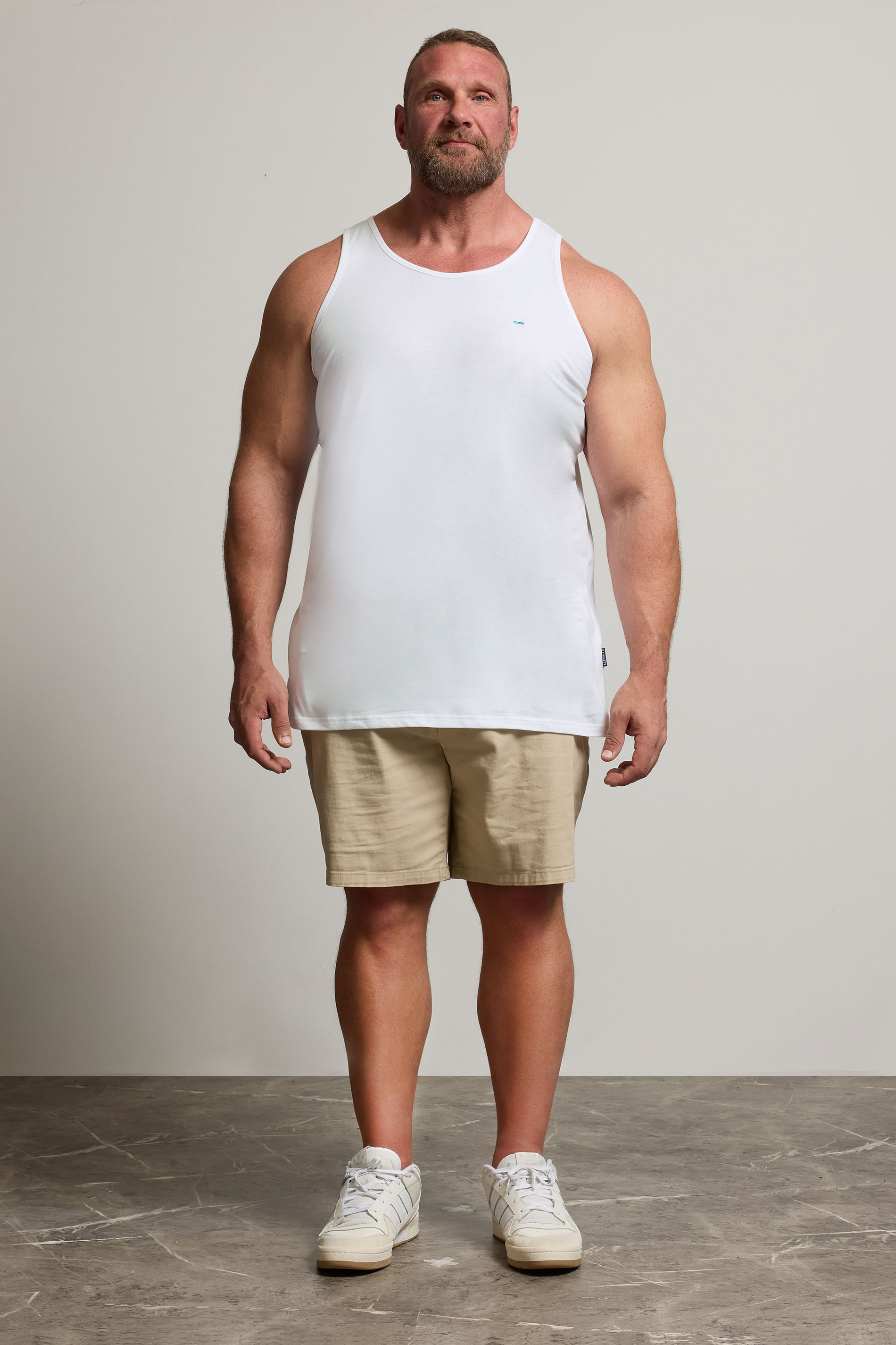 BadRhino White Plain Vest Top | BadRhino 2