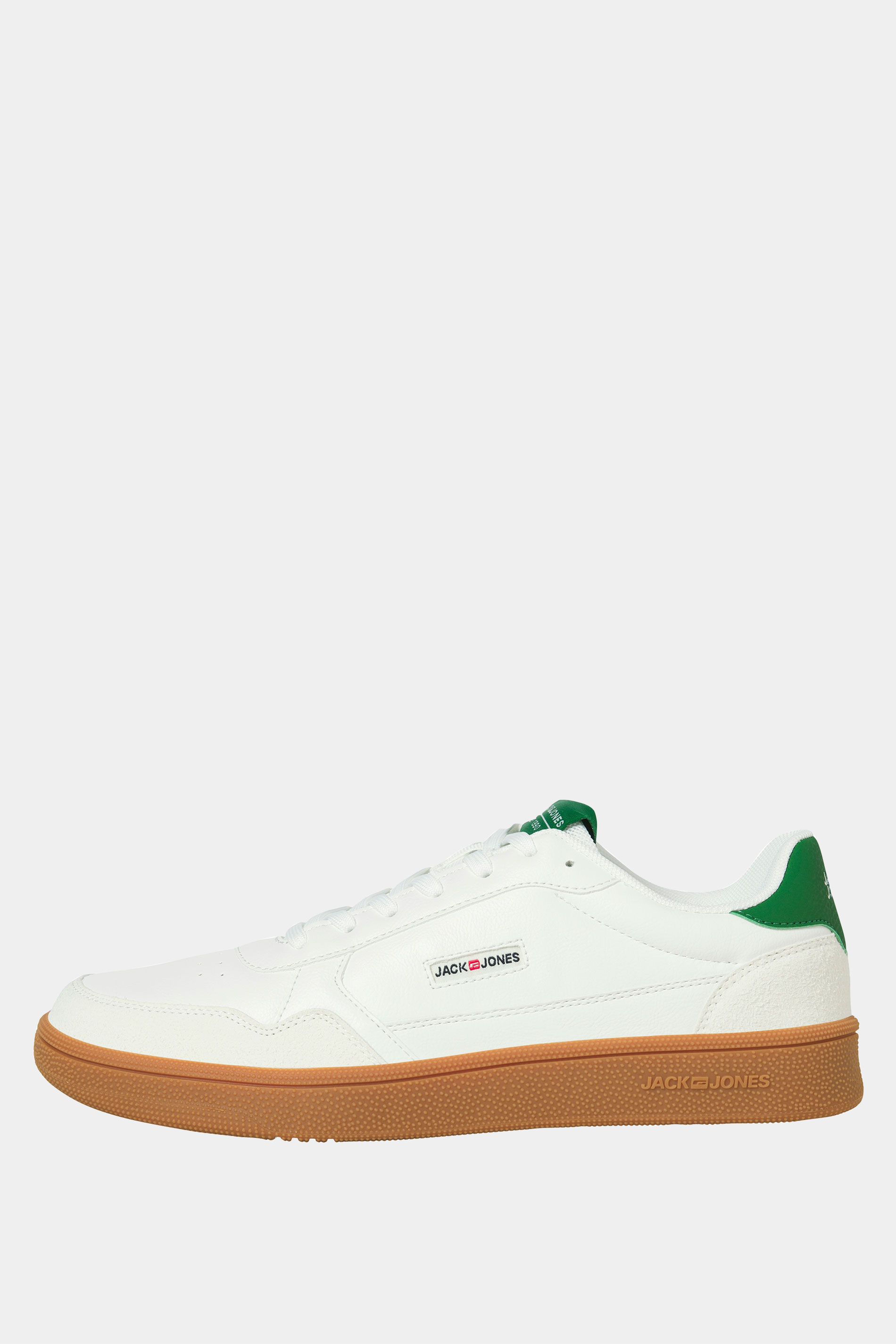 JACK & JONES White & Green Lace Up Trainers | BadRhino 3