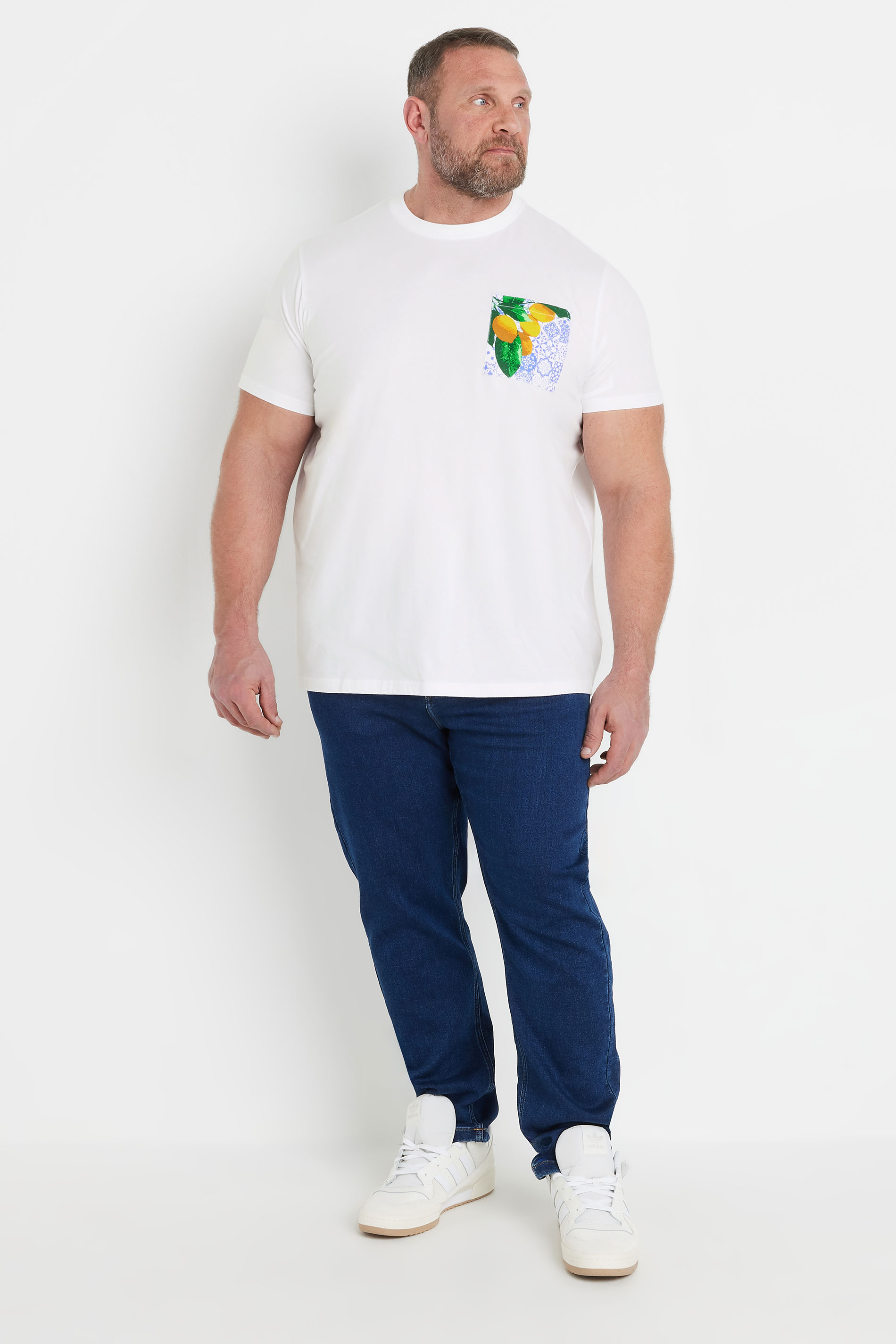 BadRhino Big & Tall White Lemon Graphic T-Shirt | BadRhino 6