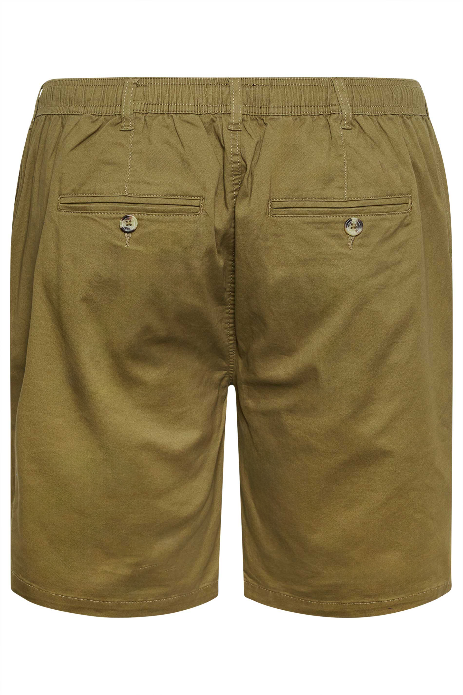 D555 Big & Tall Brown Elasticated Internal Drawcord Waist Shorts | BadRhino 4