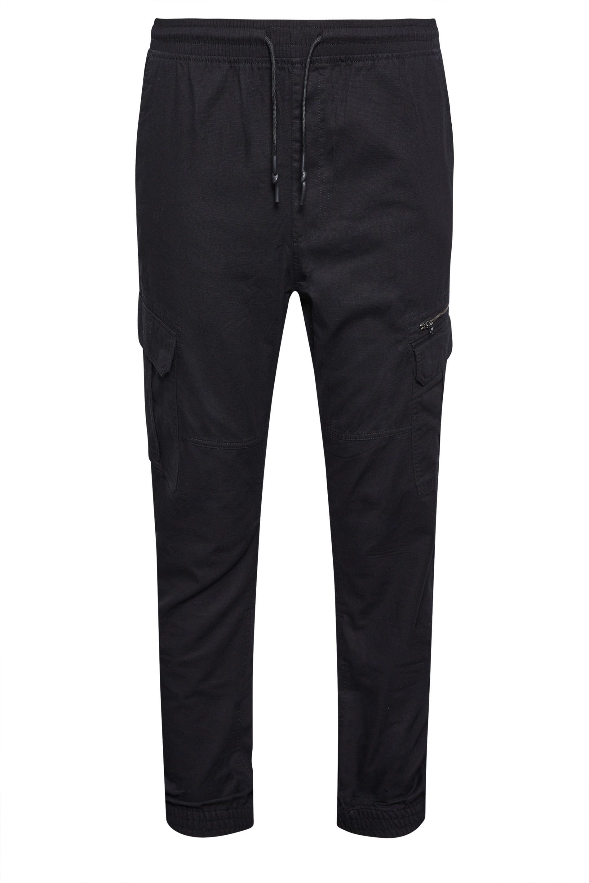 BadRhino Big & Tall Black Ripstop Cargo Trousers | BadRhino 3