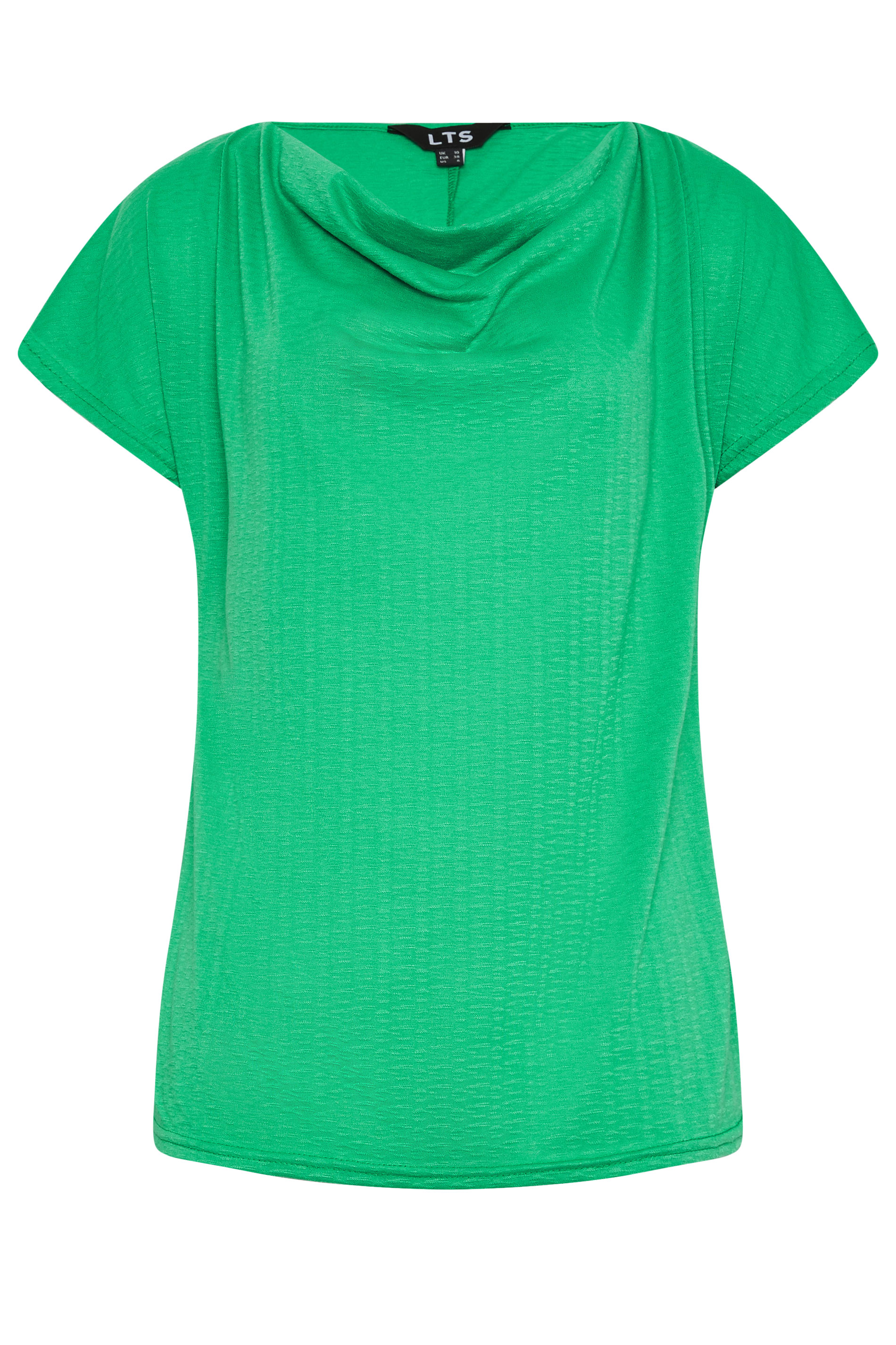 ★Bibiy. TALLULAH TOP LTS Tall Women's Green Textured Cowl Neck Top | Long Tall Sally