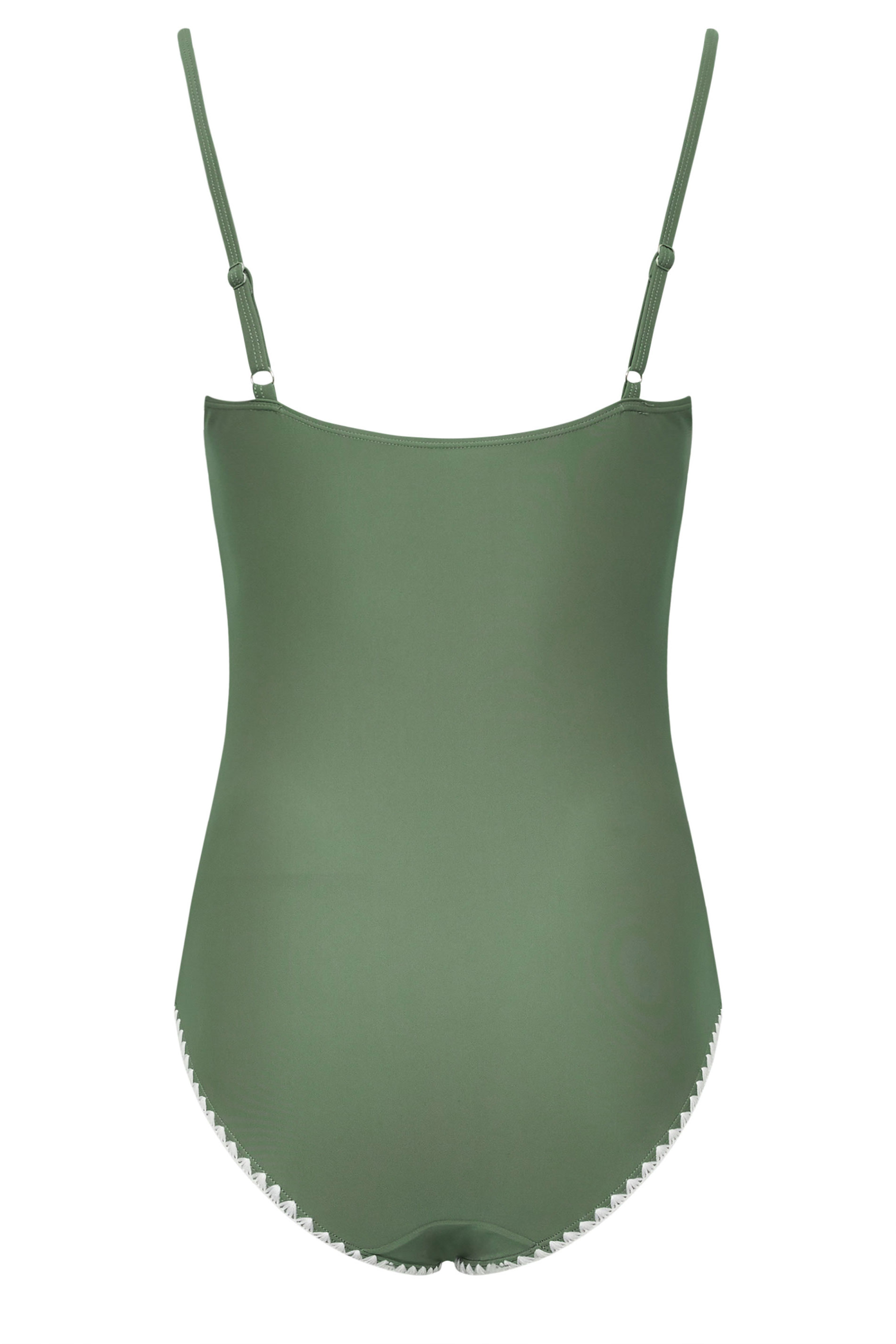 LTS Tall Khaki Green Stitched Swimsuit | Long Tall Sally 8