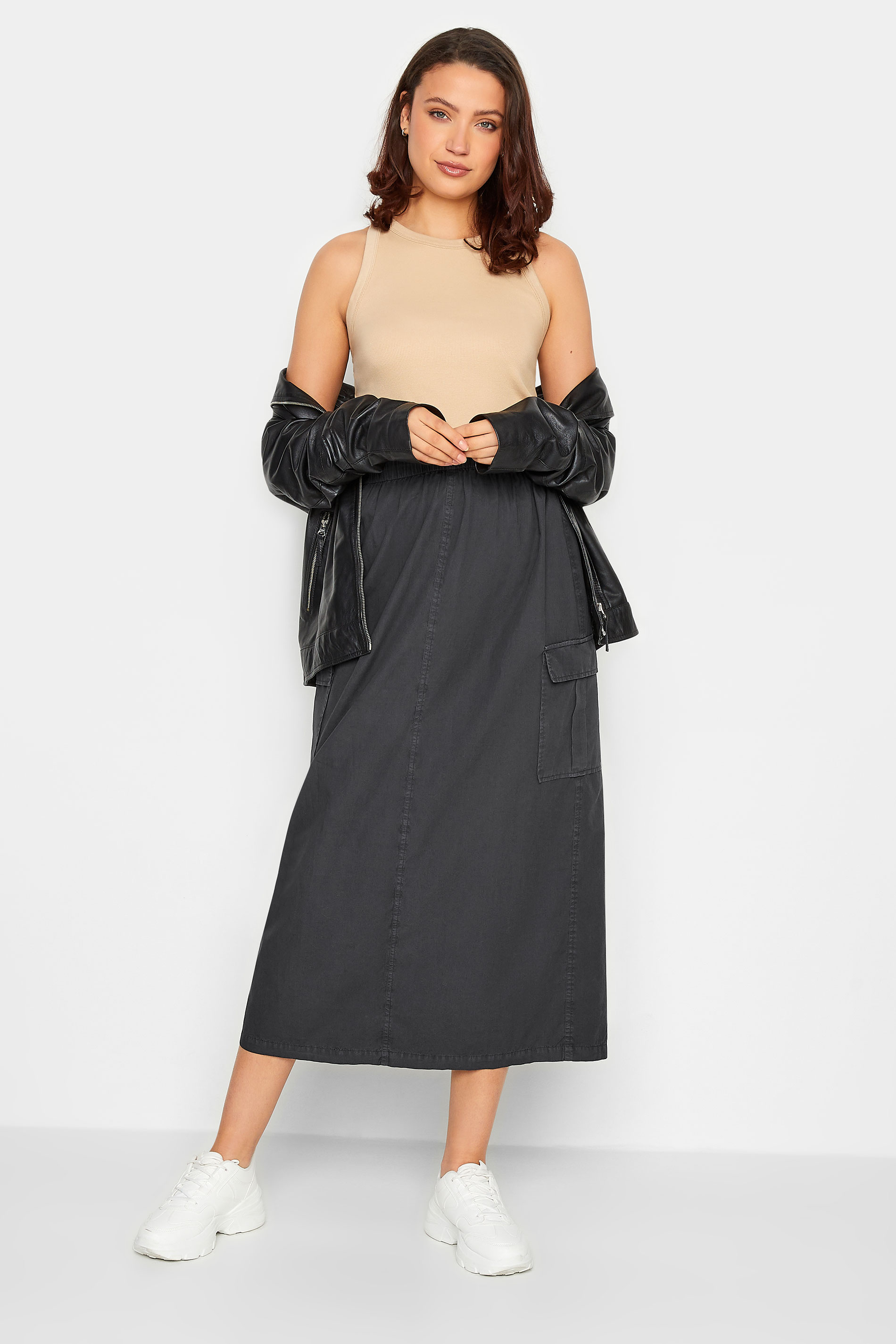 LTS Tall Women's Black Parachute Maxi Skirt | Long Tall Sally 3