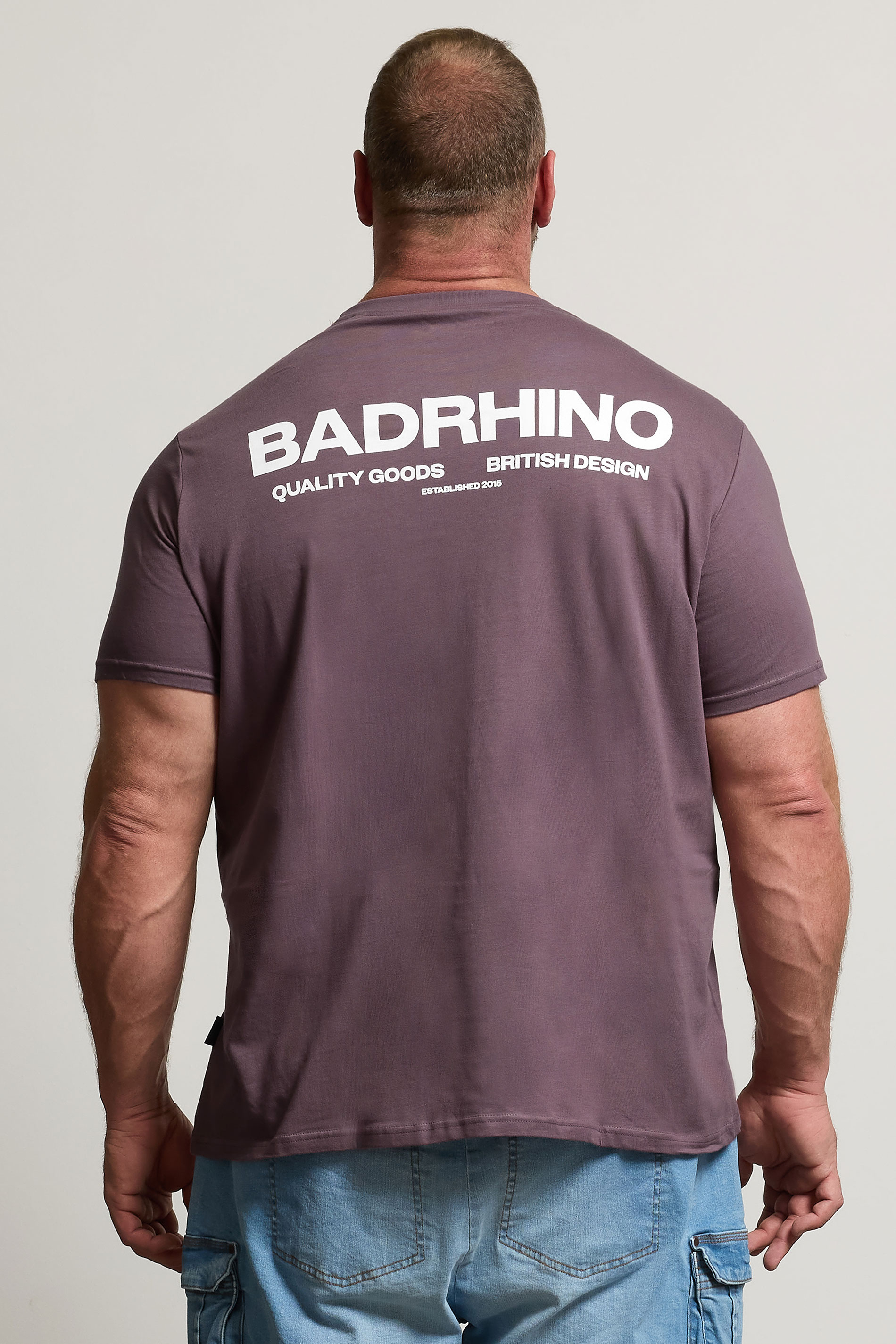 BadRhino Big & Tall 2 PACK Black & Purple 'BadRhino' T-Shirts | BadRhino 4
