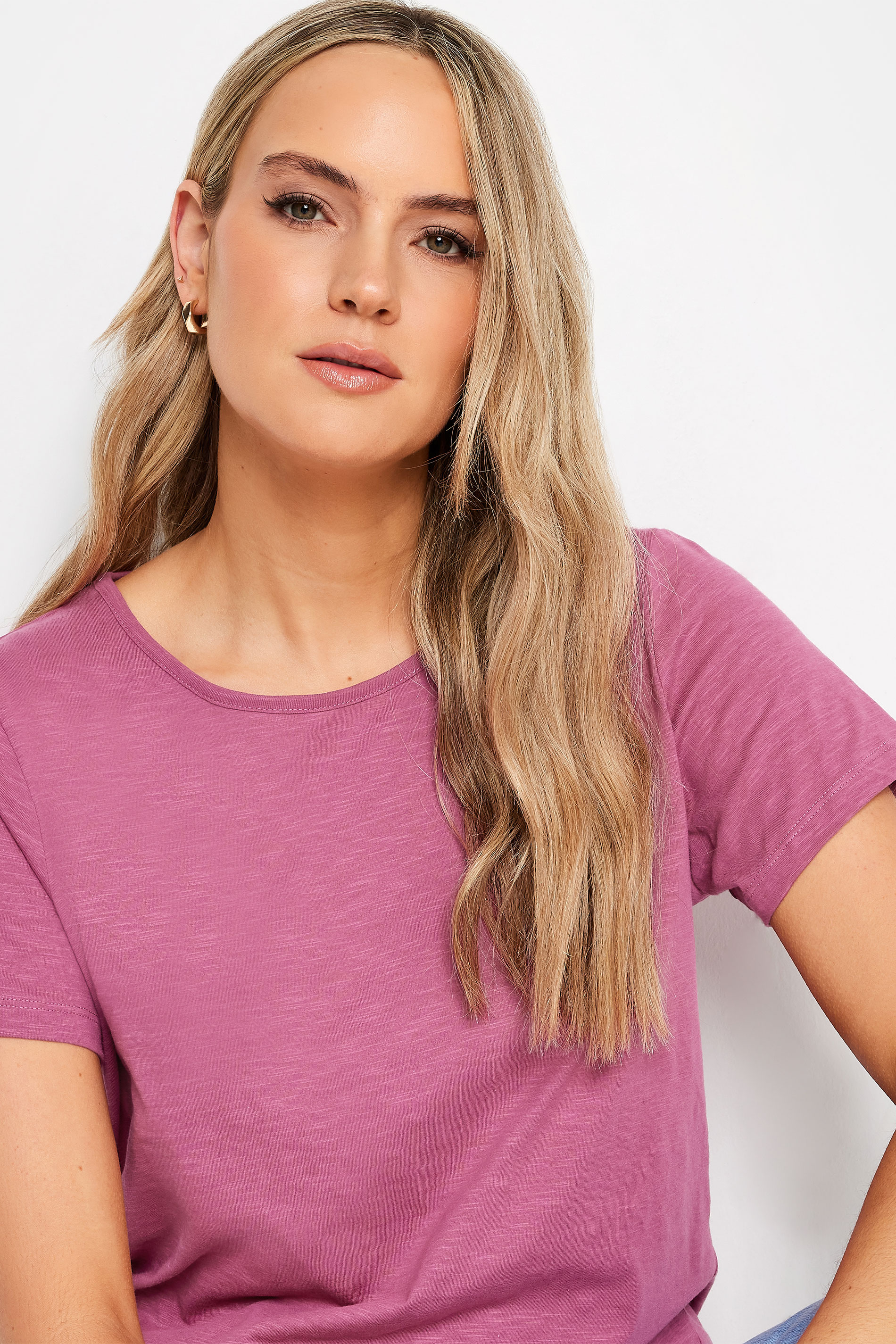 LTS Tall Womens 2 PACK Navy Blue & Pink Short Sleeve T-Shirts | Long Tall Sally 6