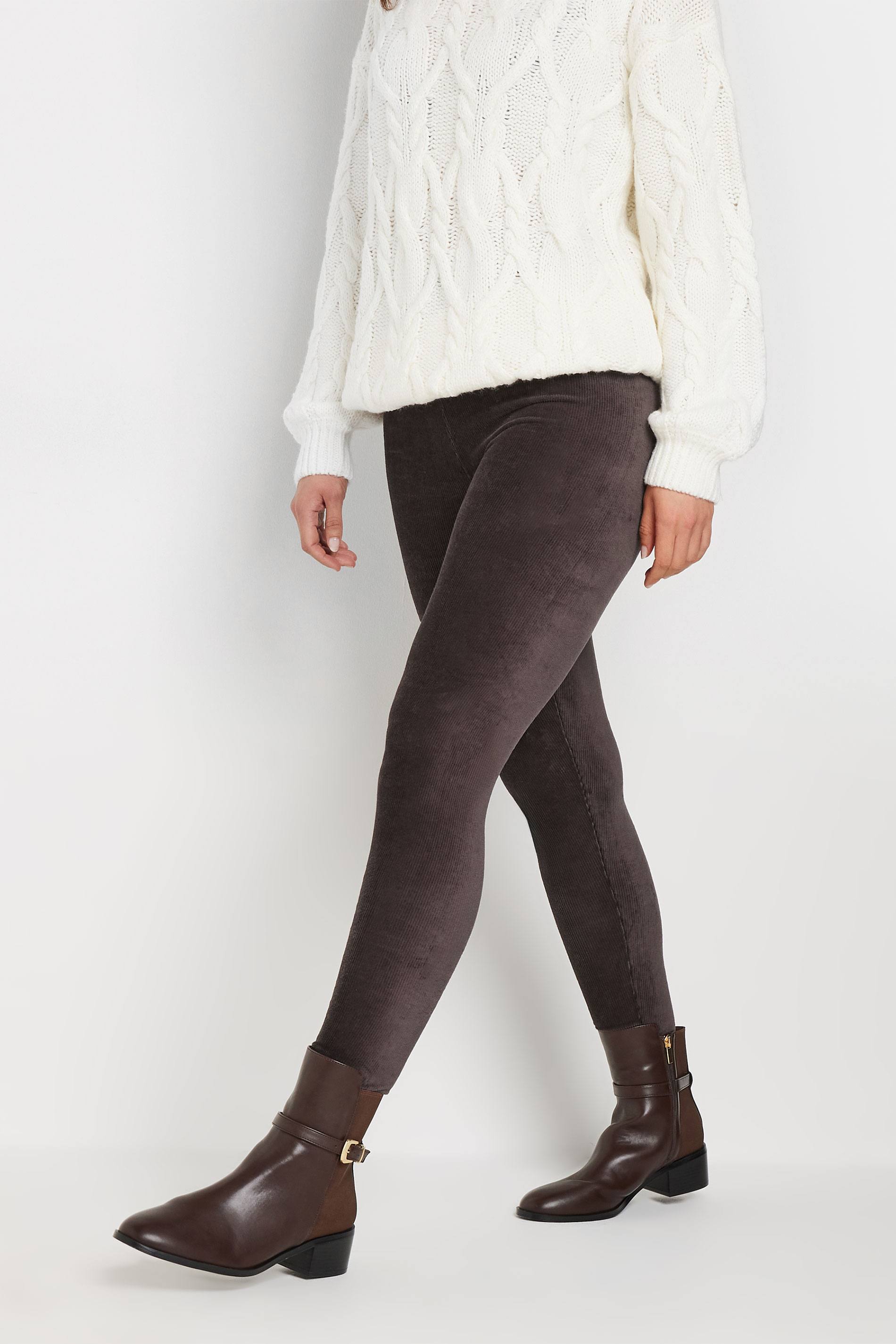 LTS Tall Chocolate Brown Cord Leggings | Long Tall Sally 4