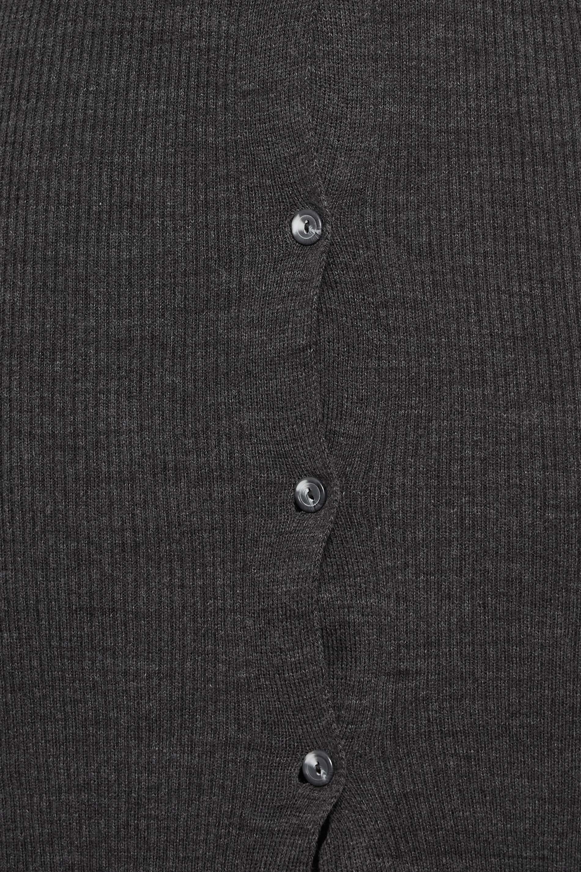 LTS Tall Women's Charcoal Grey Longline Button Cardigan | Long Tall Sally 6