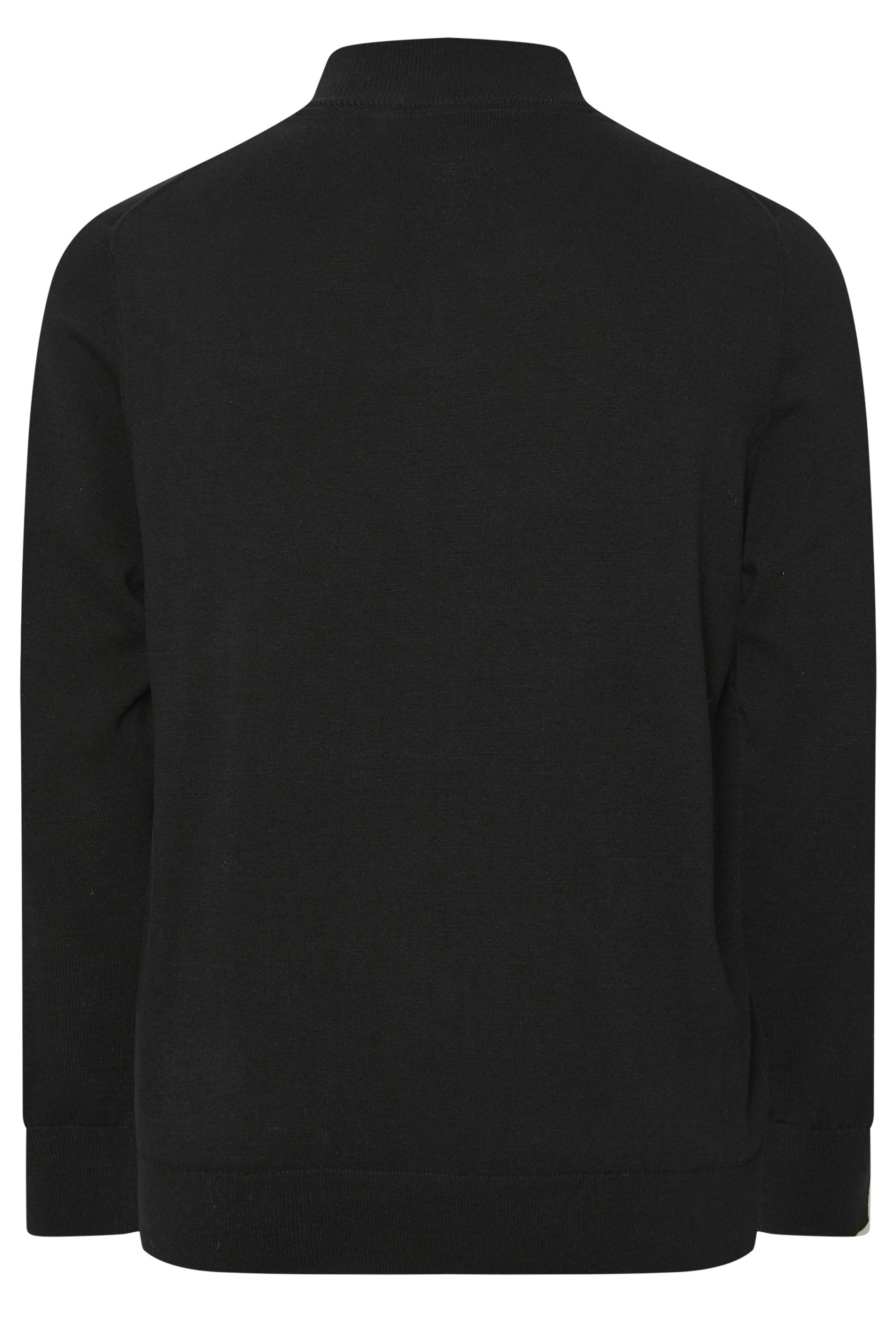 LYLE & SCOTT Big & Tall Black Quarter Zip Jumper | BadRhino 4