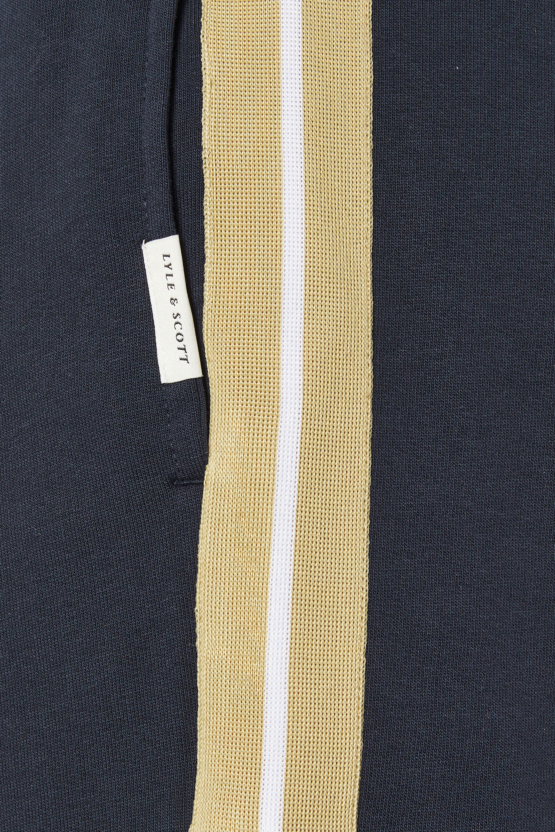 LYLE & SCOTT Big & Tall Navy Blue Contrast Taped Sweat Shorts | BadRhino 4