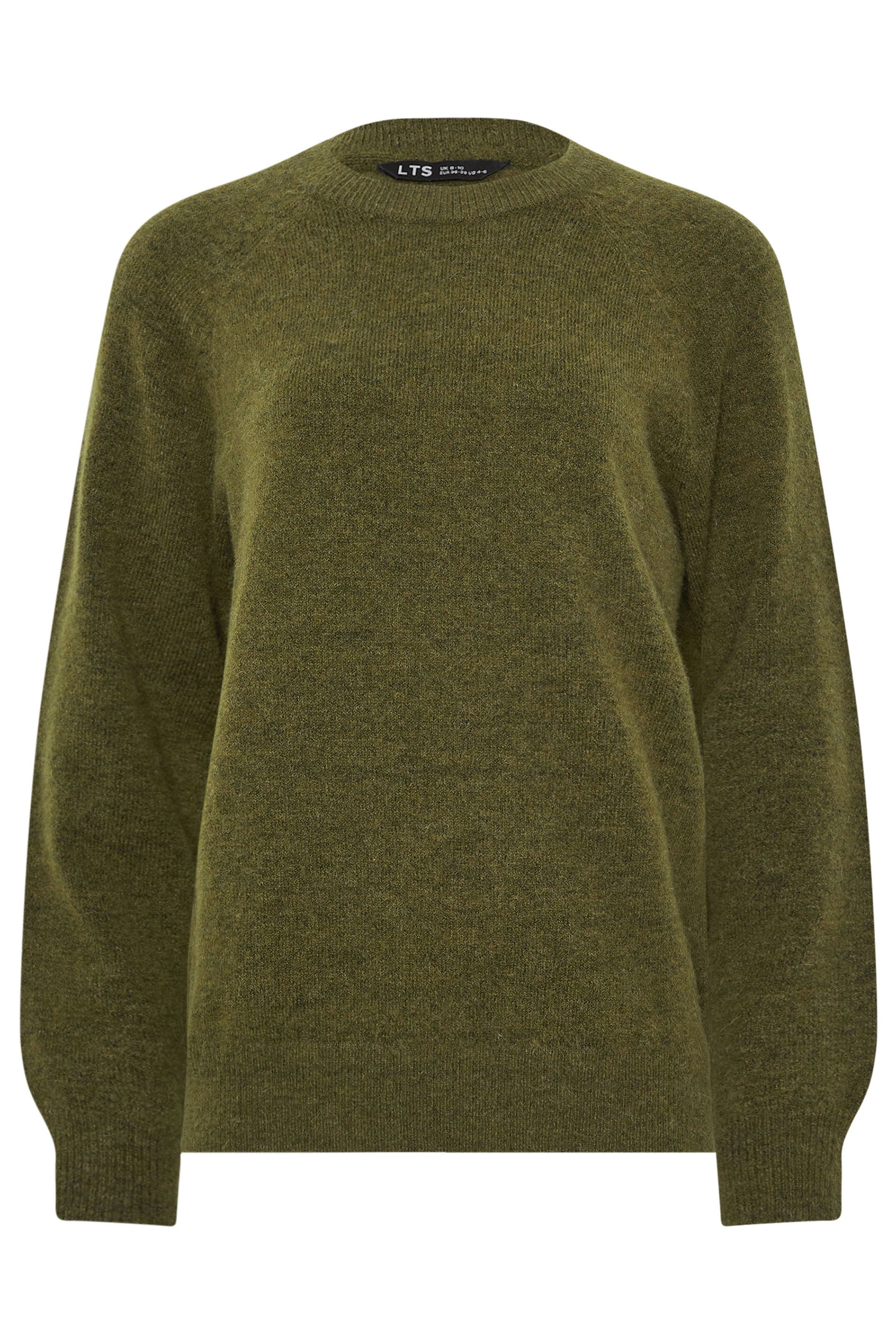LTS PREMIUM Tall Olive Green Knitted Jumper | Long Tall Sally 5