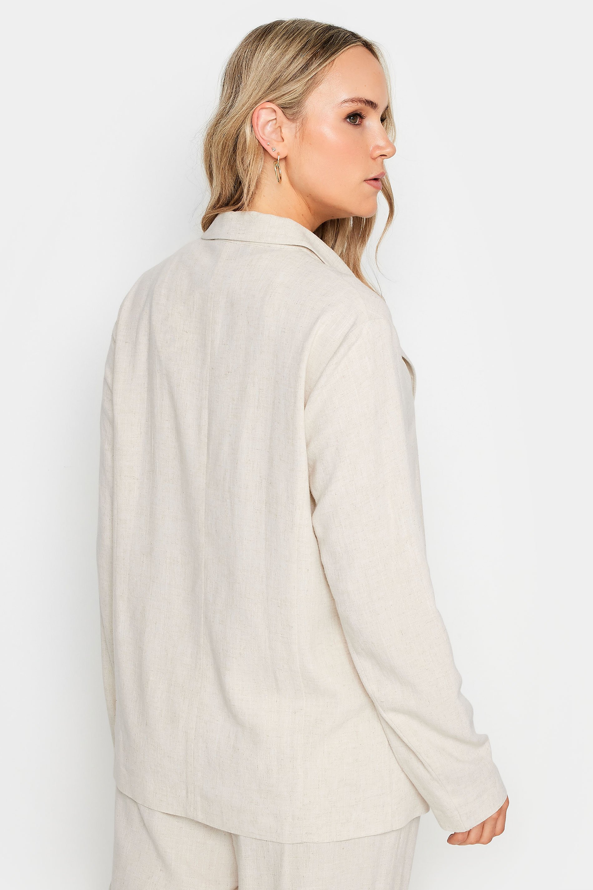 LTS Tall Women's Cream Linen Blazer | Long Tall Sally 5