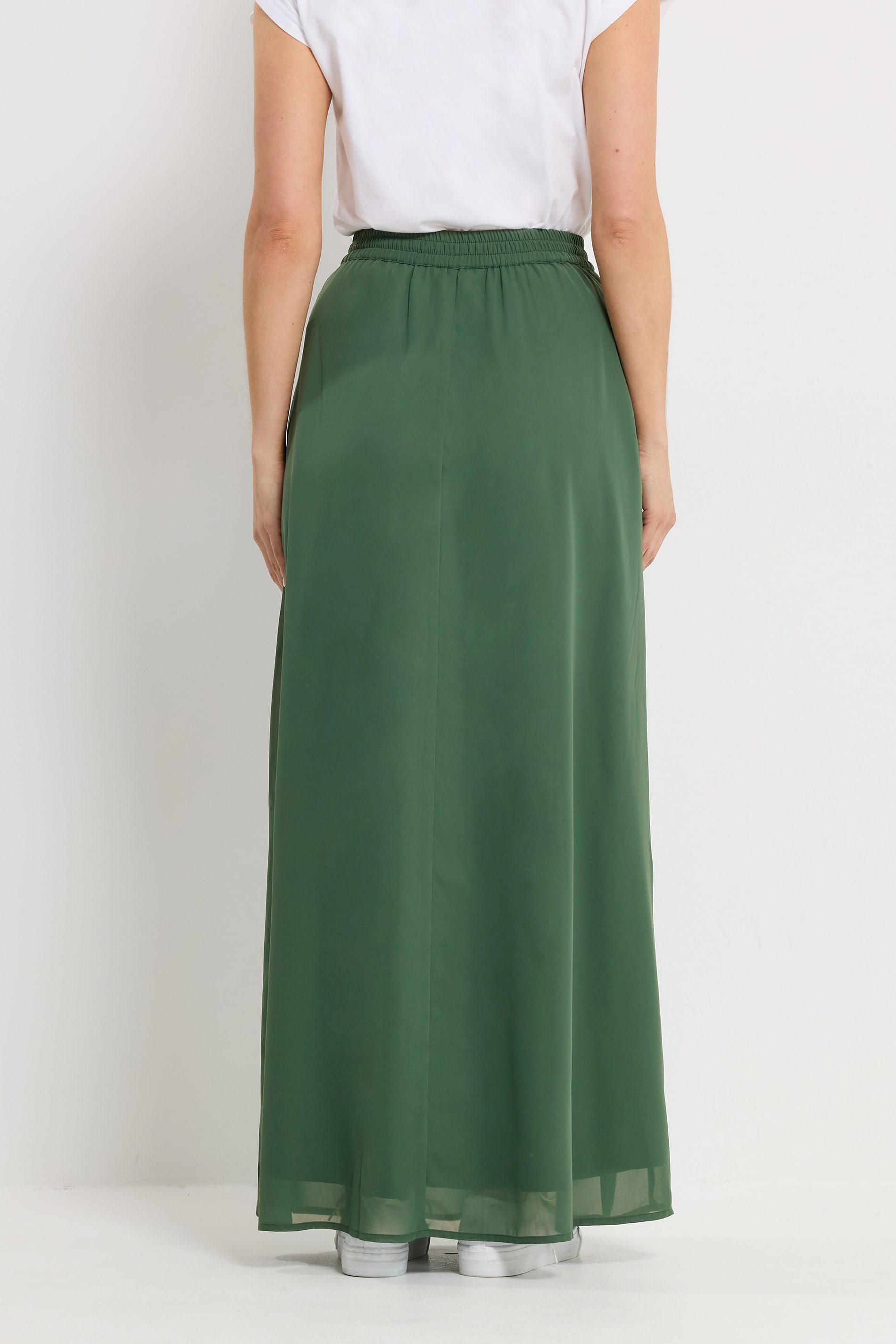 LTS Tall Women's Forest Green Tie Waist Maxi Skirt | Long Tall Sally 2