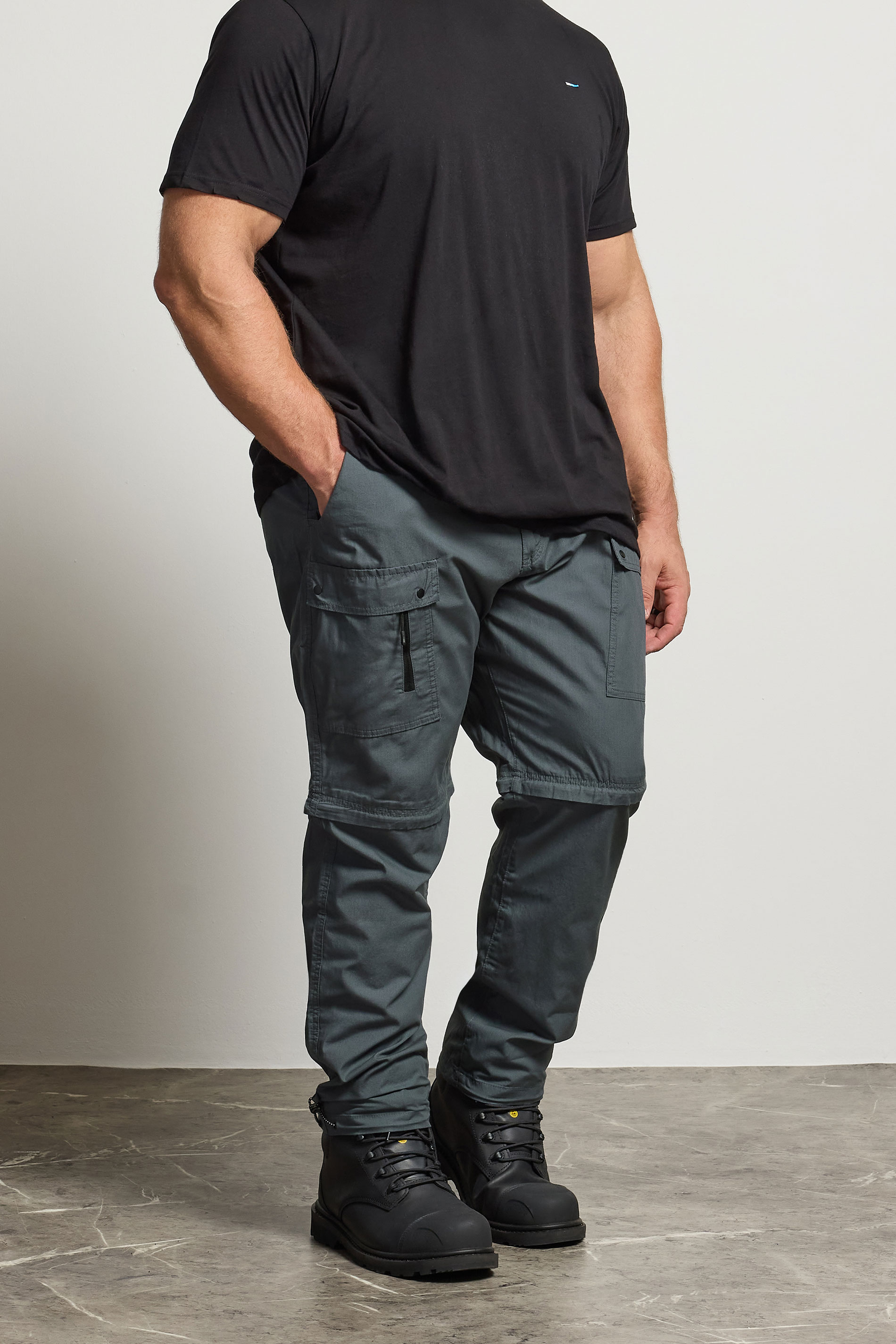 BadRhino Big & Tall Slate Grey 2 in 1 Trekking Trousers | BadRhino 1