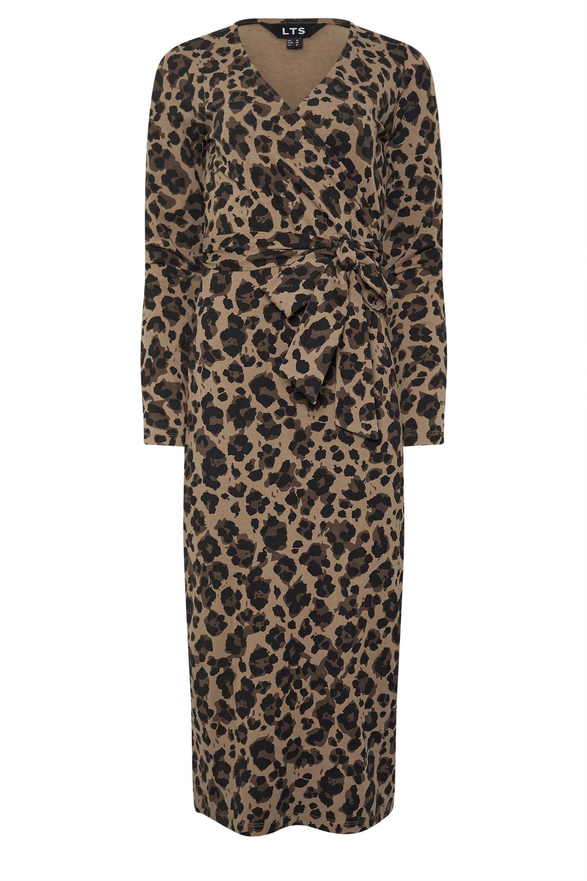 LTS Tall Brown Leopard Print Midaxi Wrap Dress | Long Tall Sally 5