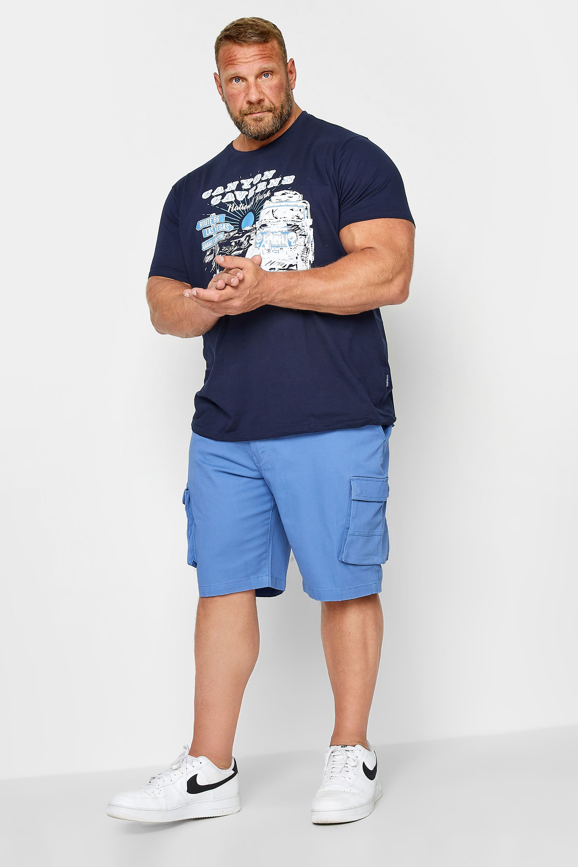 BadRhino Big & Tall Blue Cargo Shorts | BadRhino 3