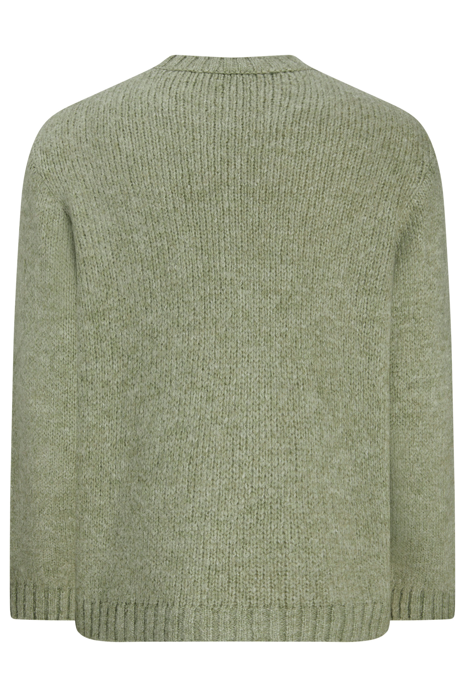 JACK & JONES Big & Tall Seagrass Green Crew Neck Knit Jumper | BadRhino 2