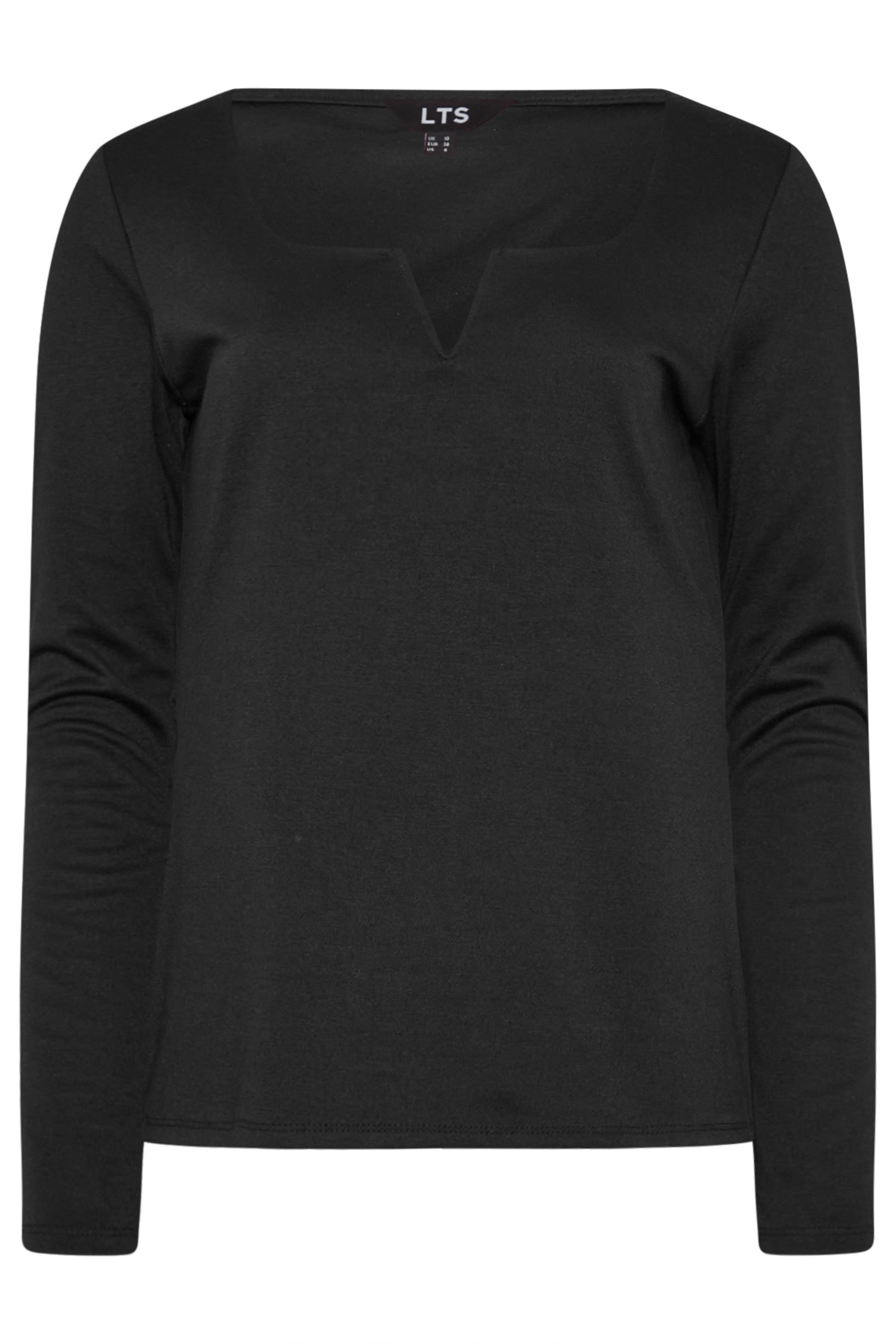 LTS Tall Black Square Notch Neck Top | Long Tall Sally 5