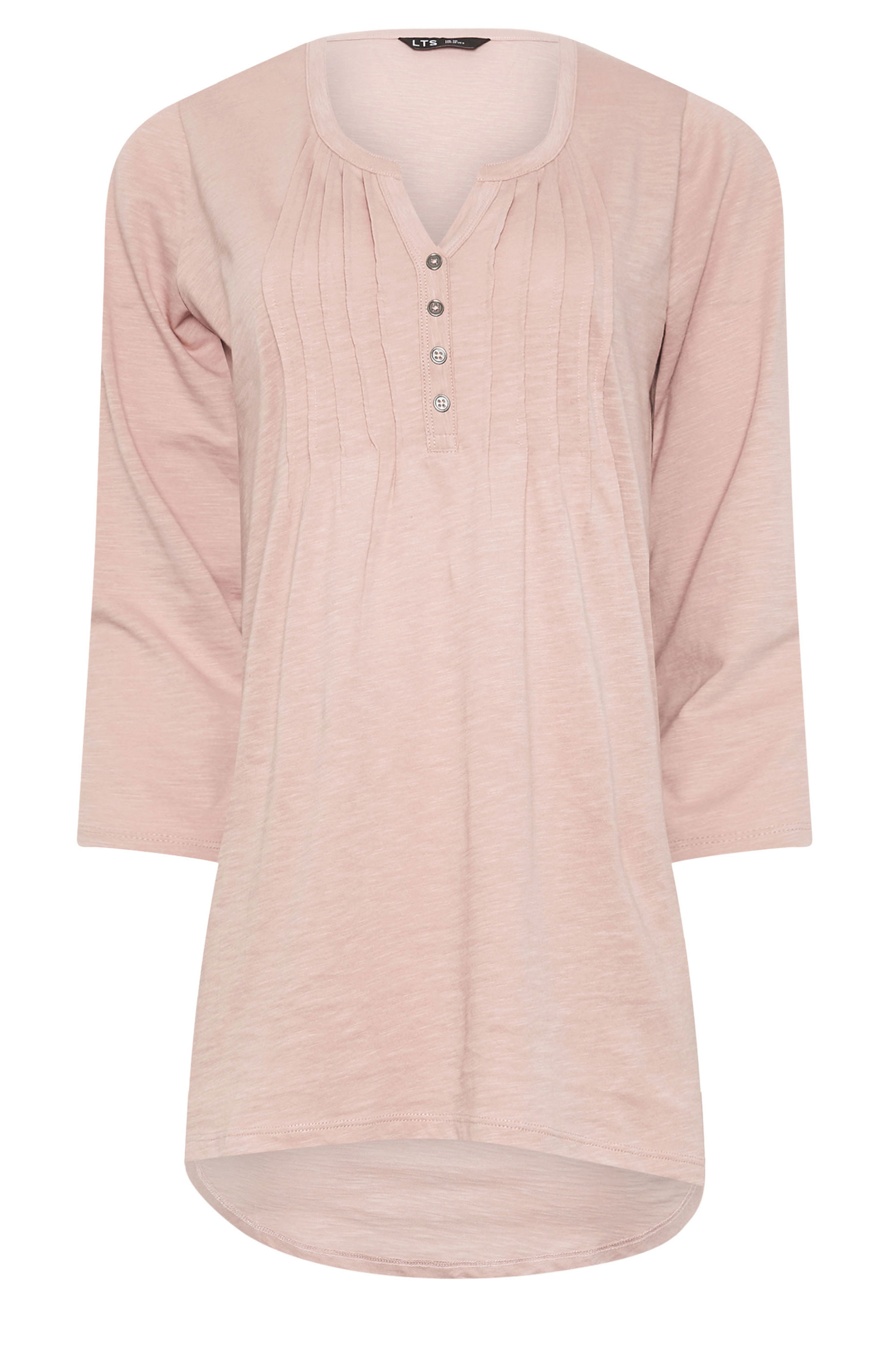 LTS Tall Light Pink Henley Top | Long Tall Sally 5
