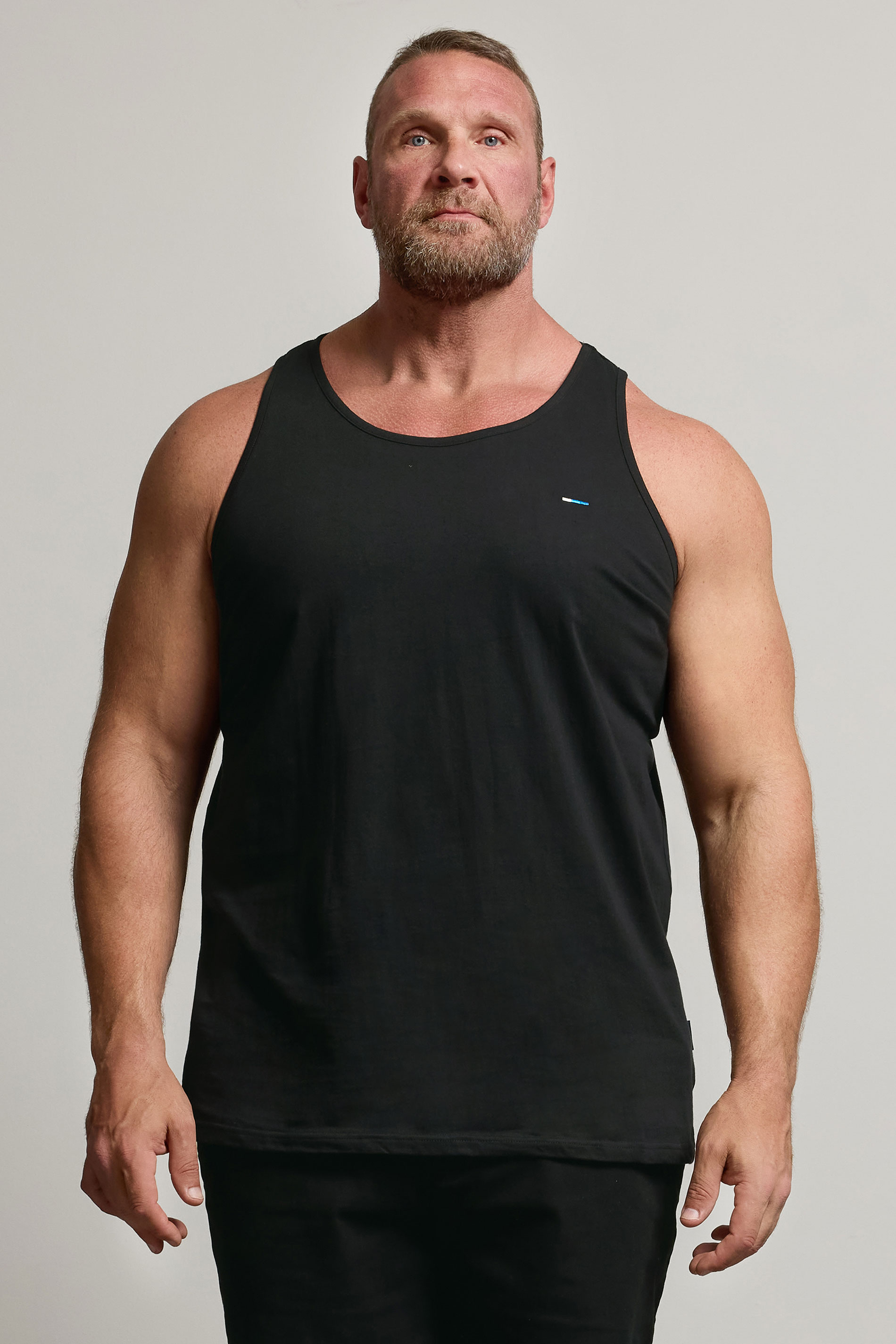 BadRhino Black Plain Vest Top | BadRhino 1