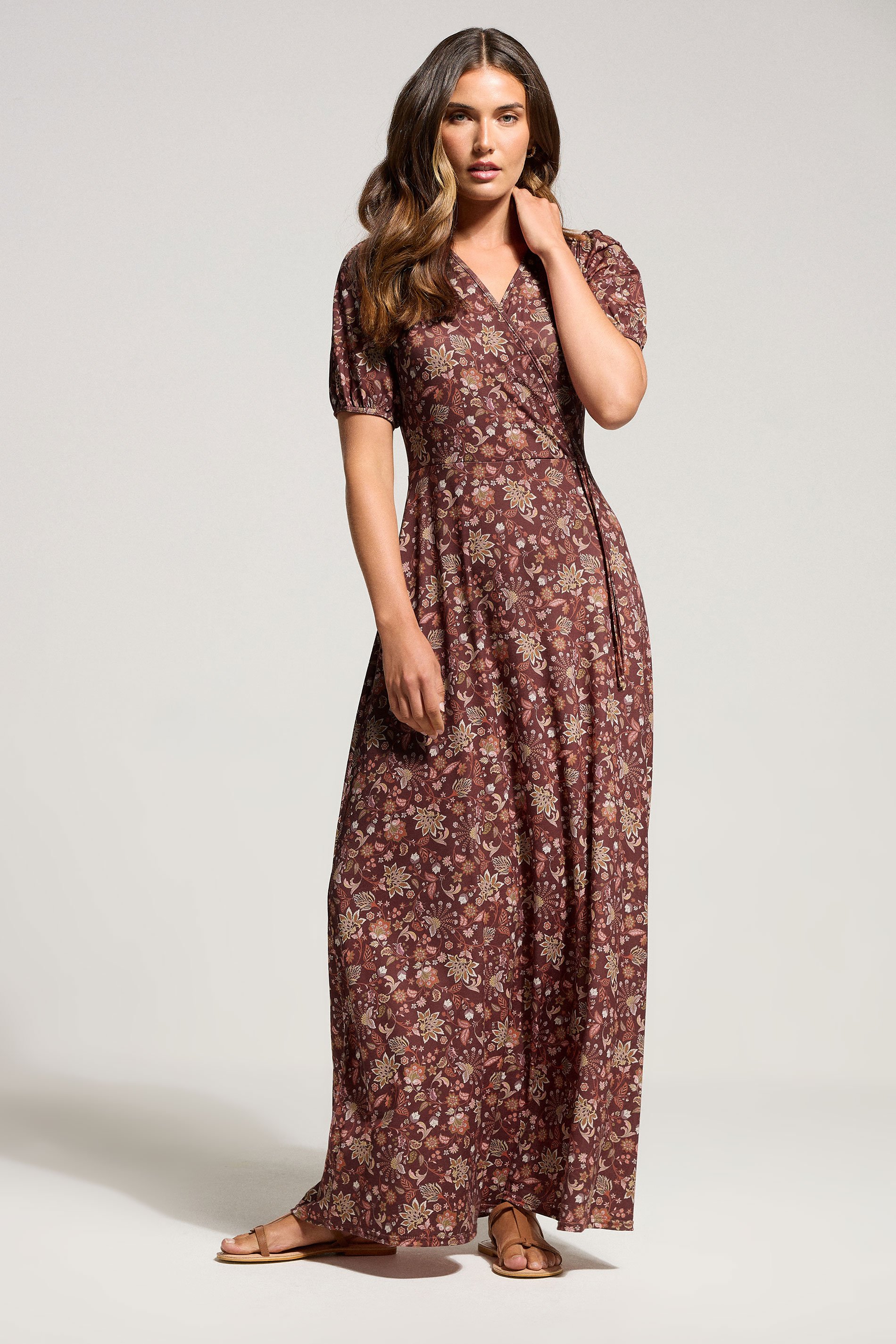 LTS Tall Orange Paisley Wrap Maxi Dress | Long Tall Sally 1