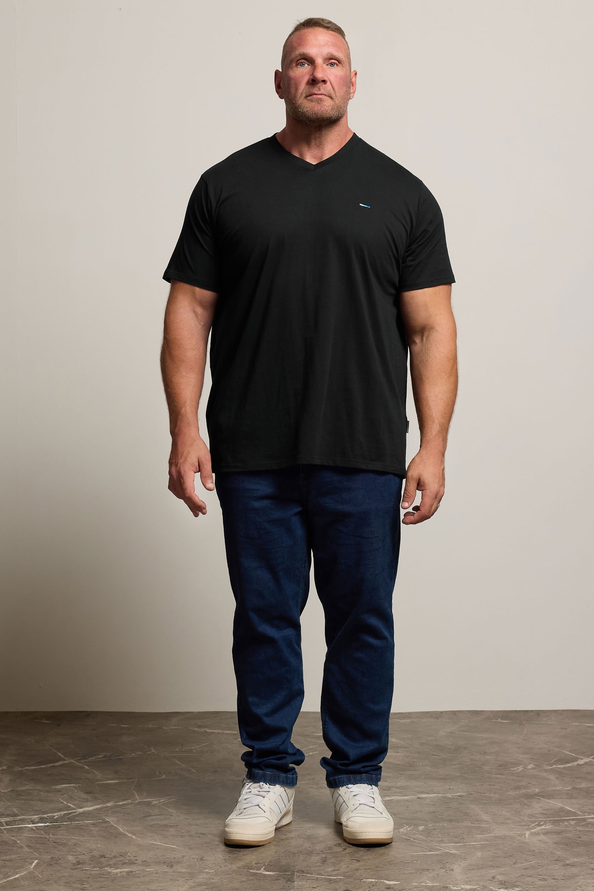 BadRhino Big & Tall Black V-Neck T-Shirt | BadRhino  2