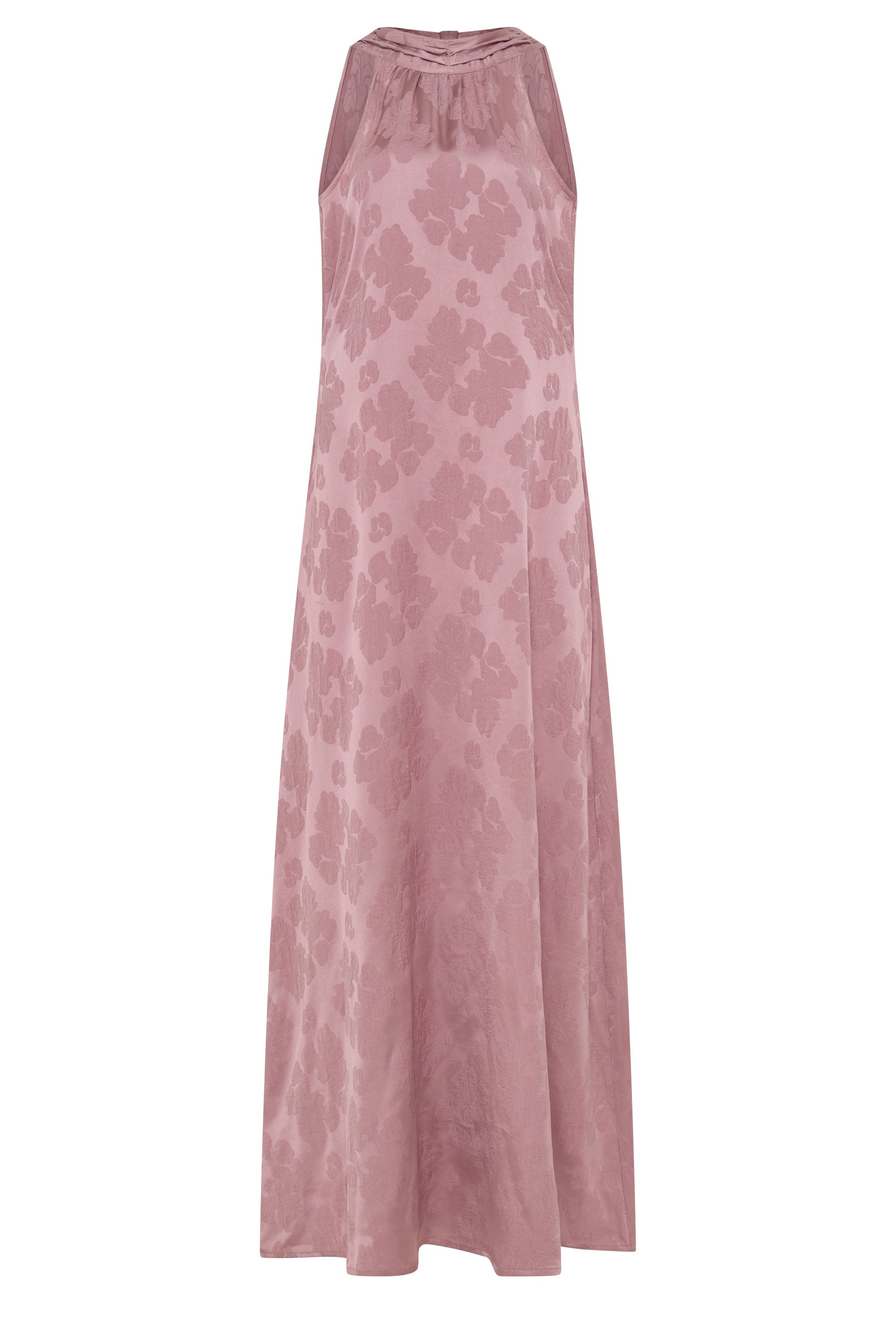 LTS Tall Women's Pink Jacquard Halterneck Maxi Dress | Long Tall Sally 5
