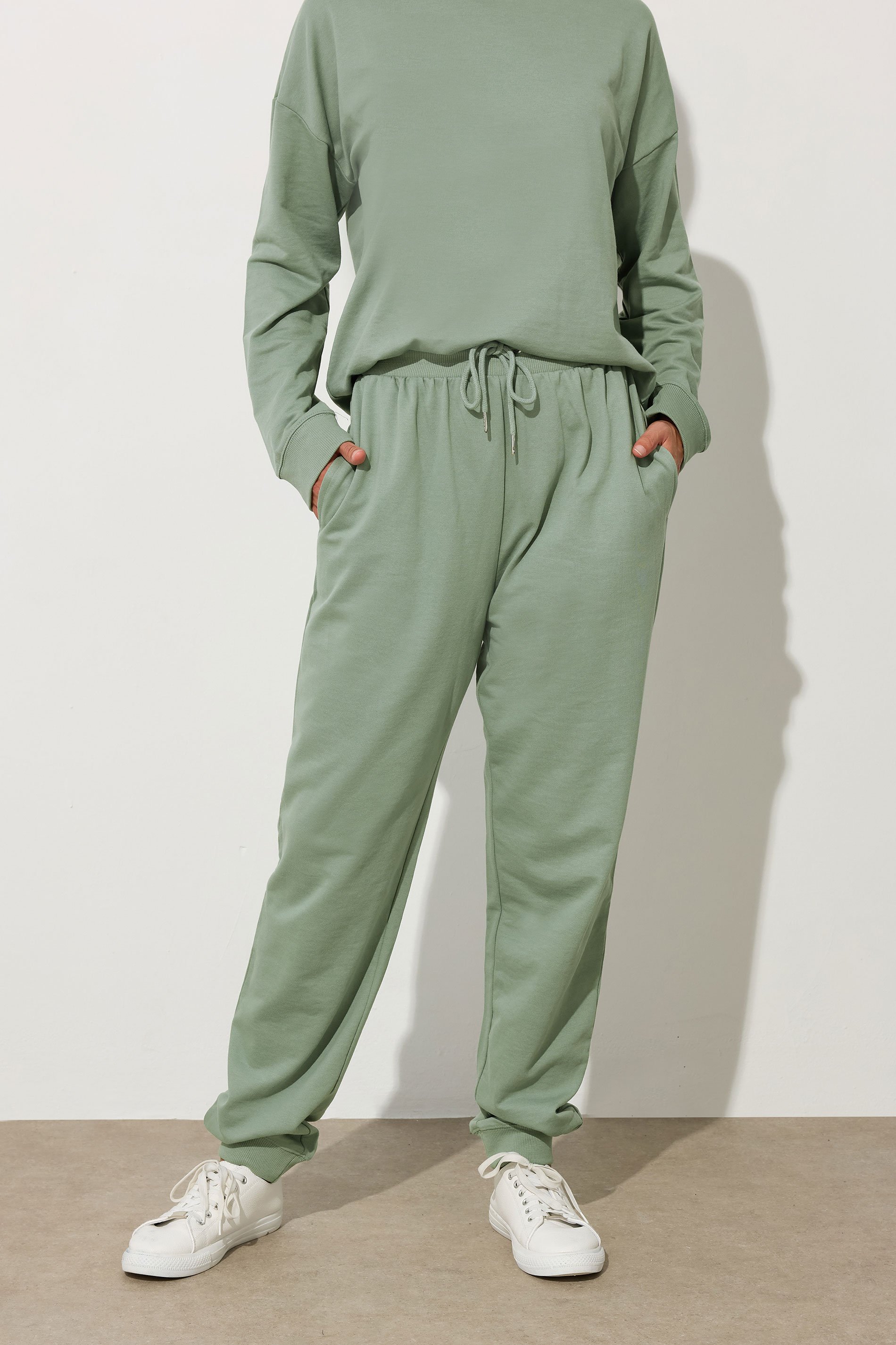 LTS Tall Sage Green Cuffed Joggers | Long Tall Sally 2