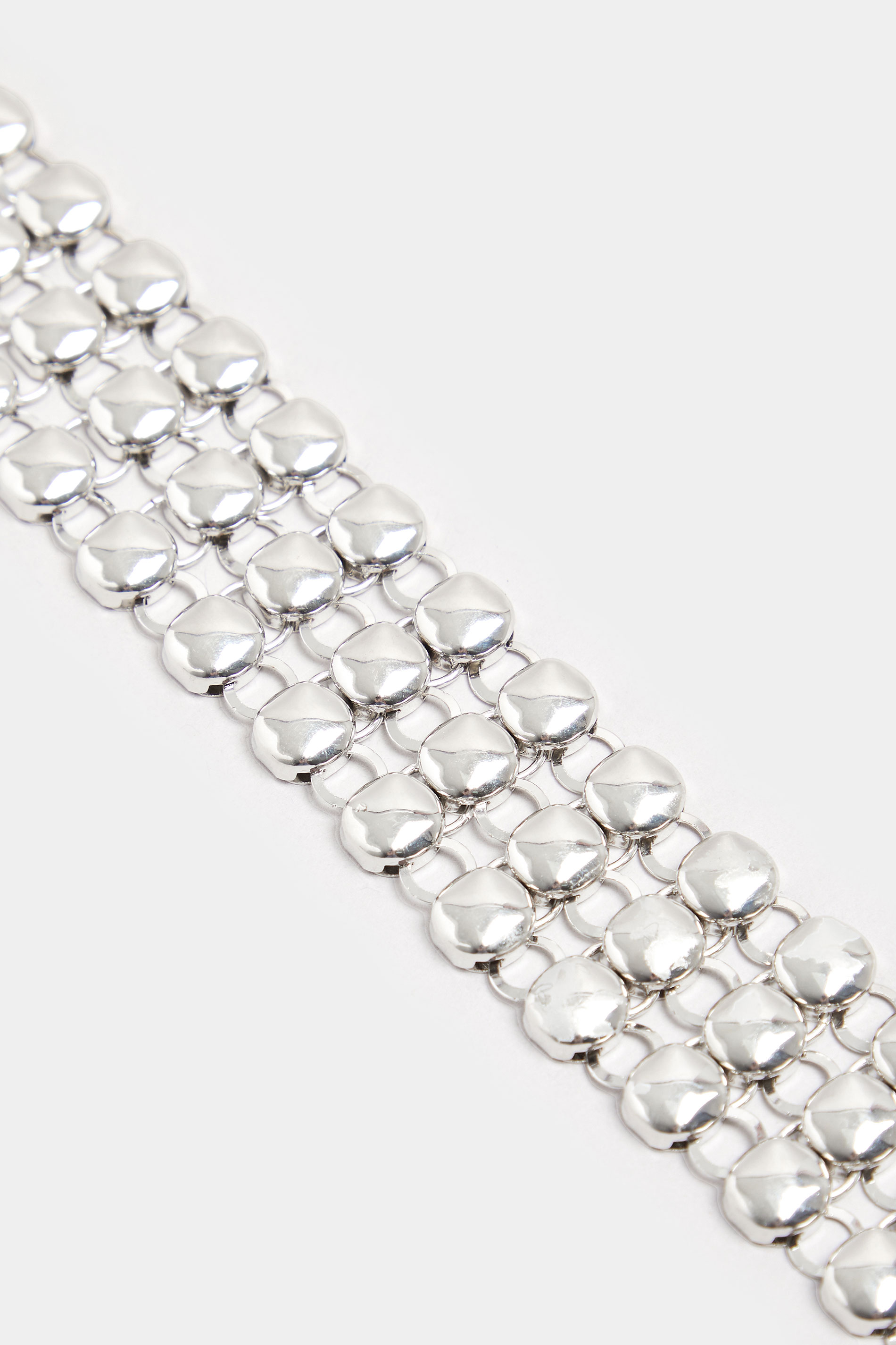 Silver Tone Stud Detail Choker | Yours Clothing  3