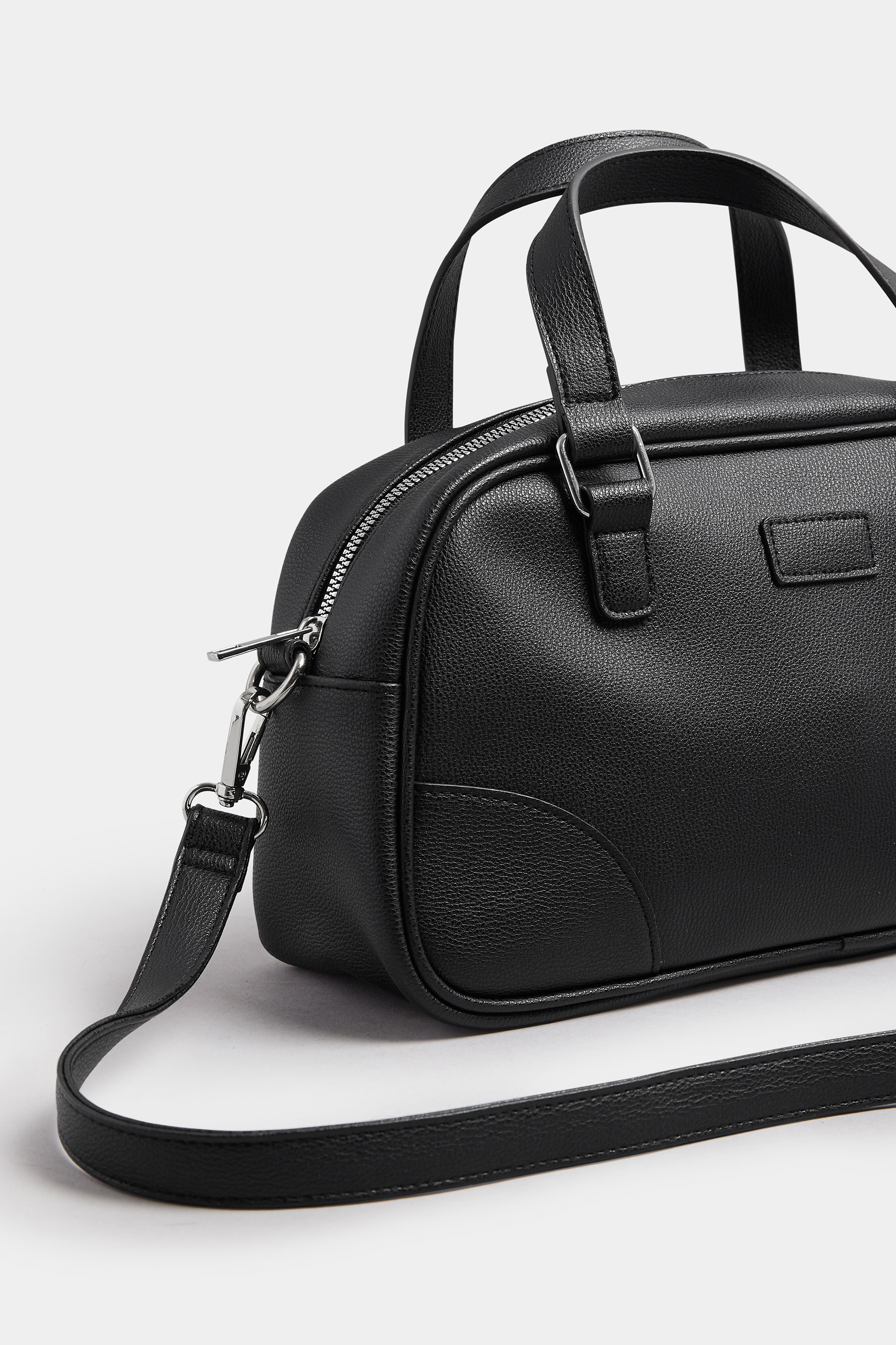 Black Faux Leather Cross Body Bag | Yours Clothing 5