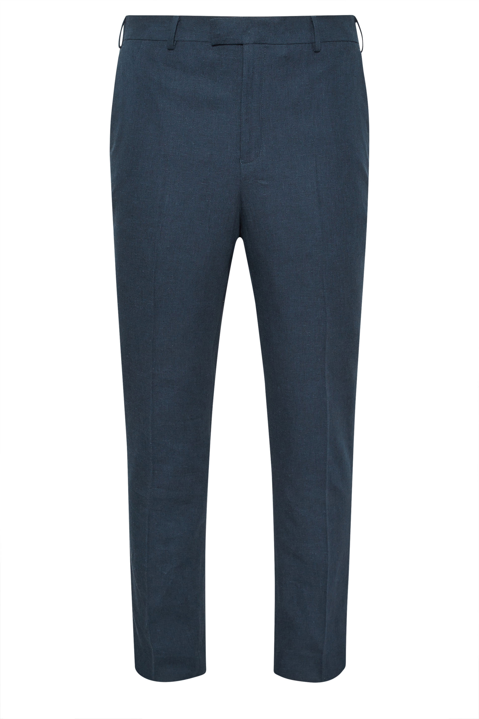 BadRhino Big & Tall Navy Blue Linen Suit Trousers | BadRhino 7