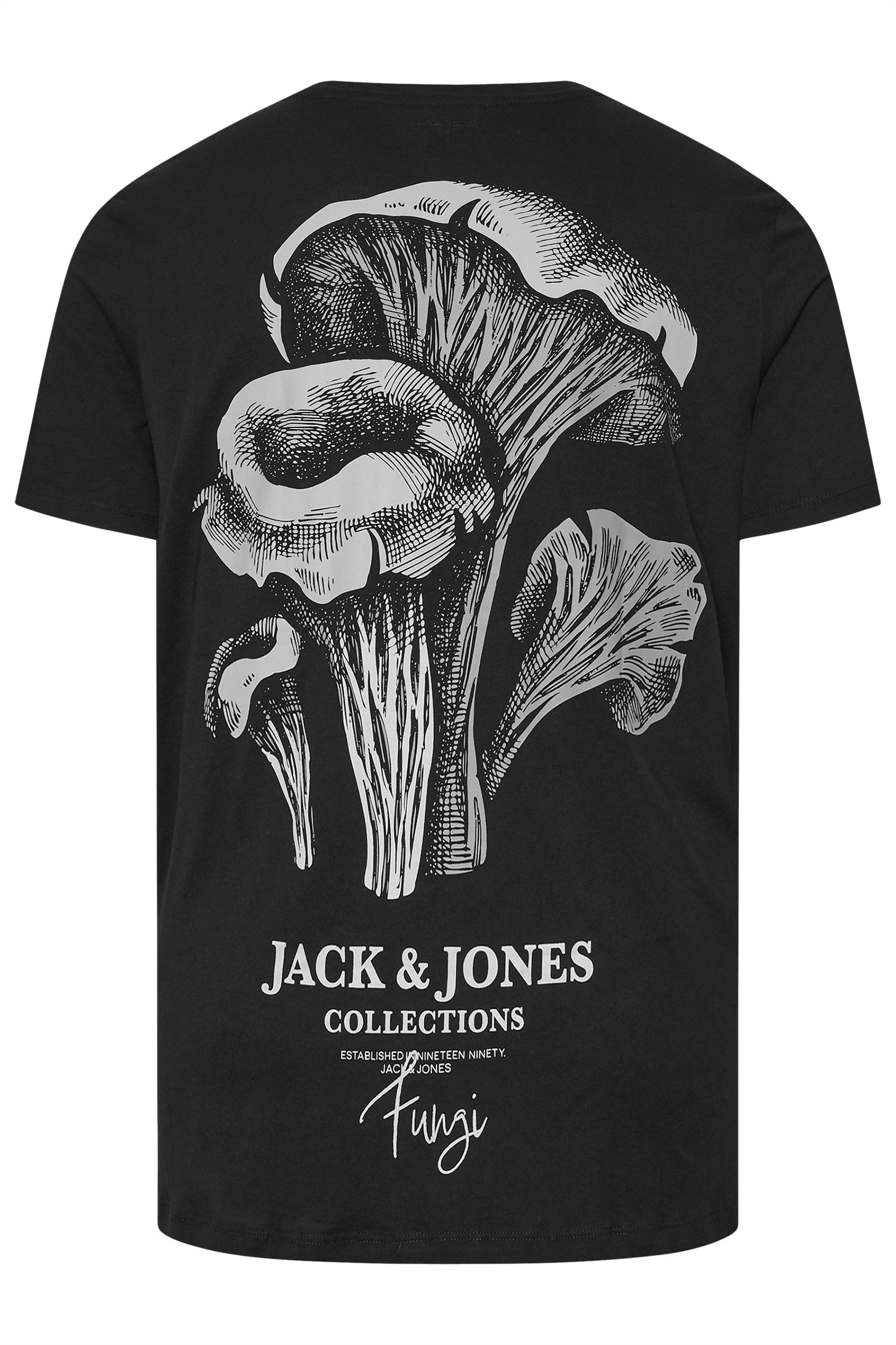 JACK & JONES Big & Tall Black Graphic T-Shirt | BadRhino 6