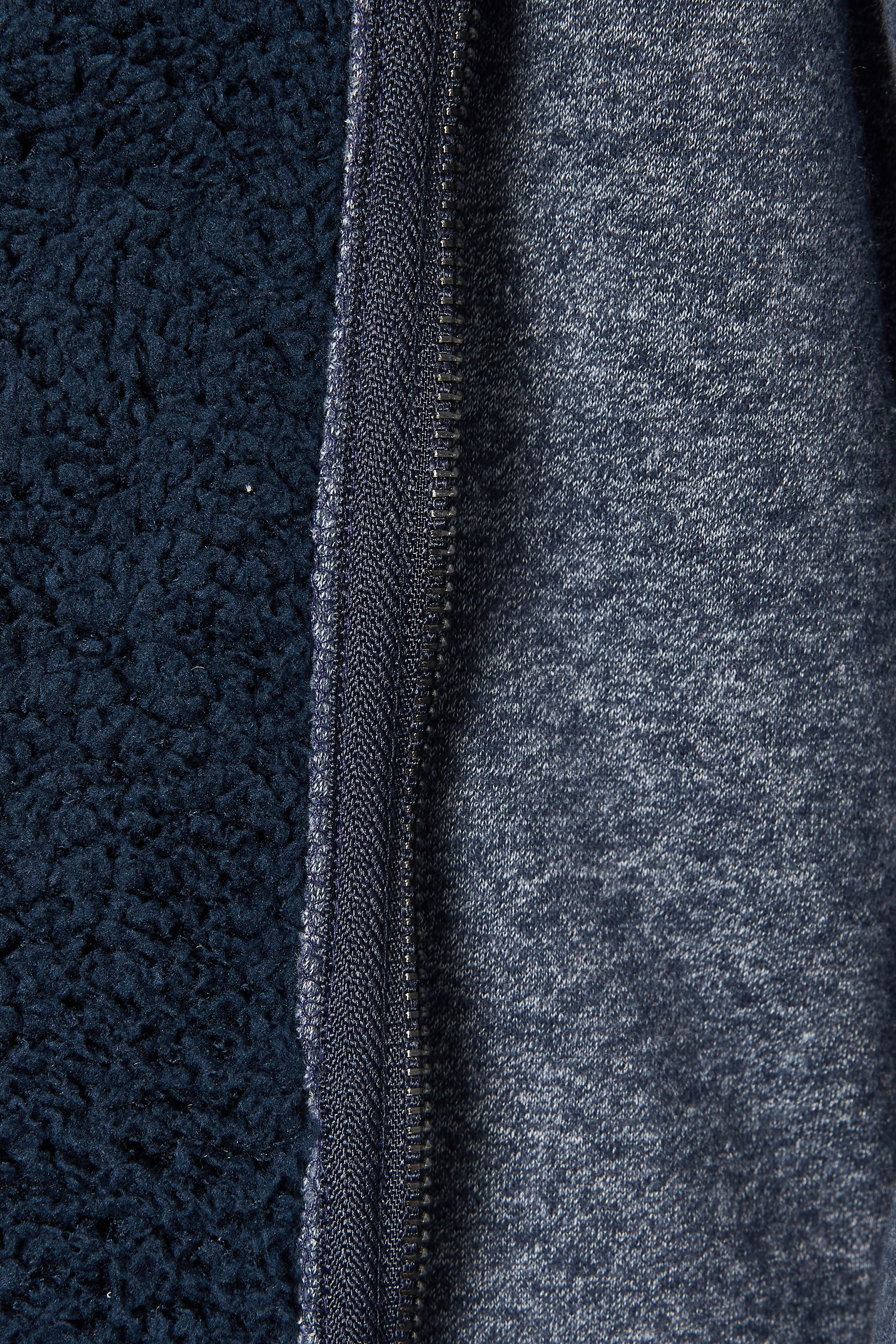 KAM Big & Tall Navy Blue Lumberjack Fleece Lined Hoodie | BadRhino 4