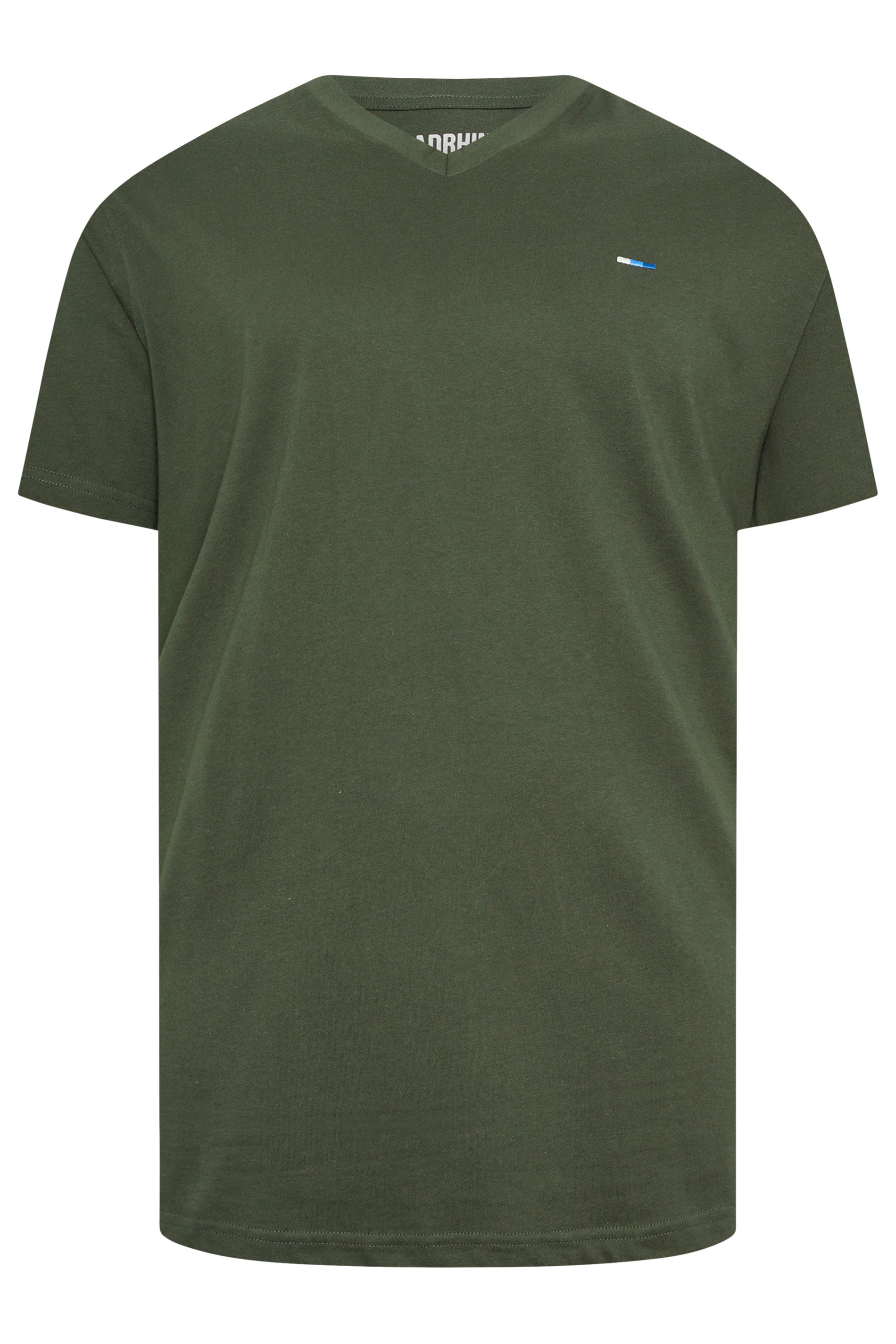 BadRhino Big & Tall Black/Red/Green/Blue/Navy Blue 5 Pack Extra Long V-Neck T-Shirts | BadRhino 5