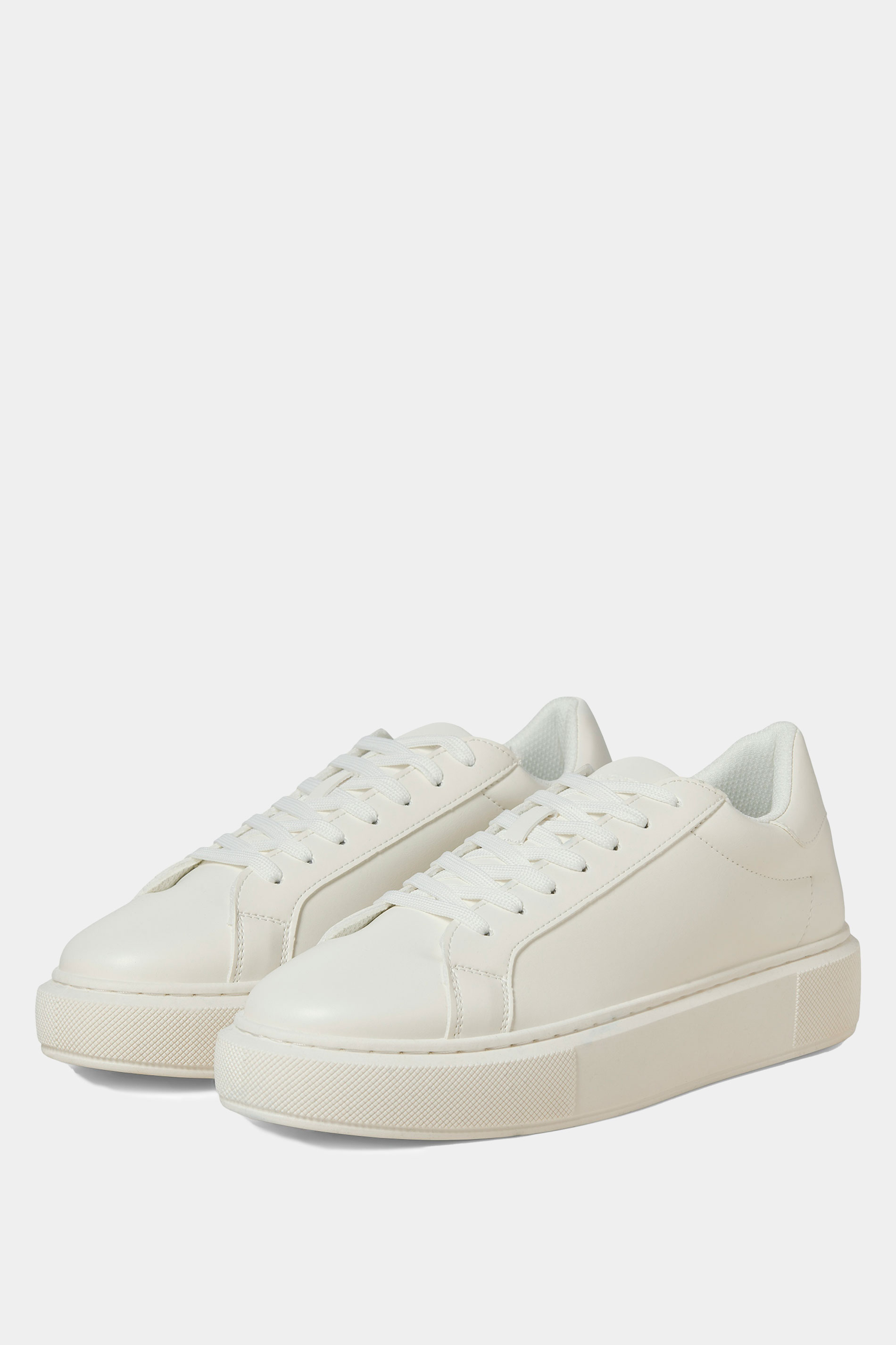 JACK & JONES White Cupsole PU Trainer | BadRhino 2