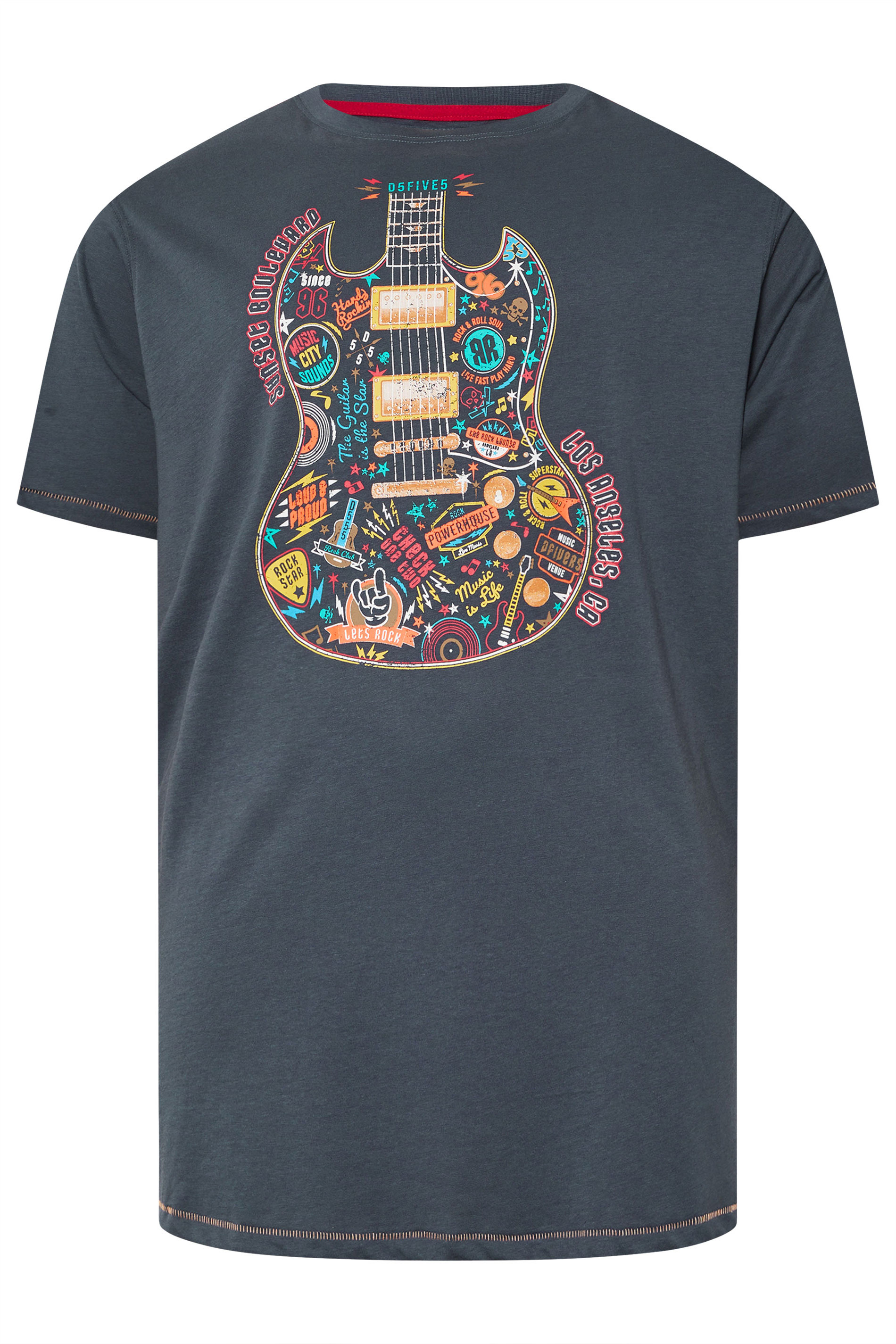 D555 Big & Tall Khaki Green Circle Wave T-Shirt | BadRhino 3