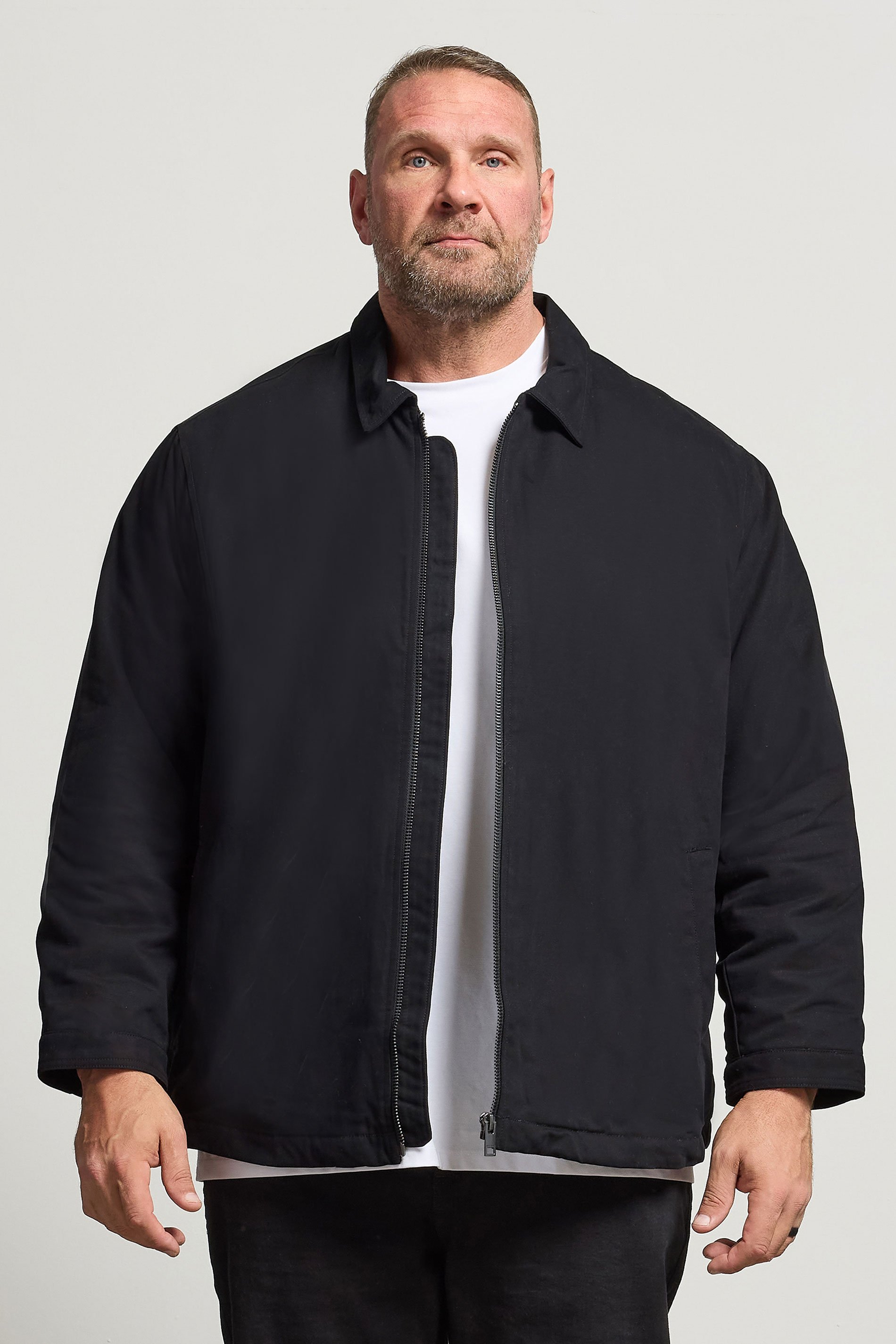 JACK & JONES Big & Tall Black Dover Worker Jacket | BadRhino 1
