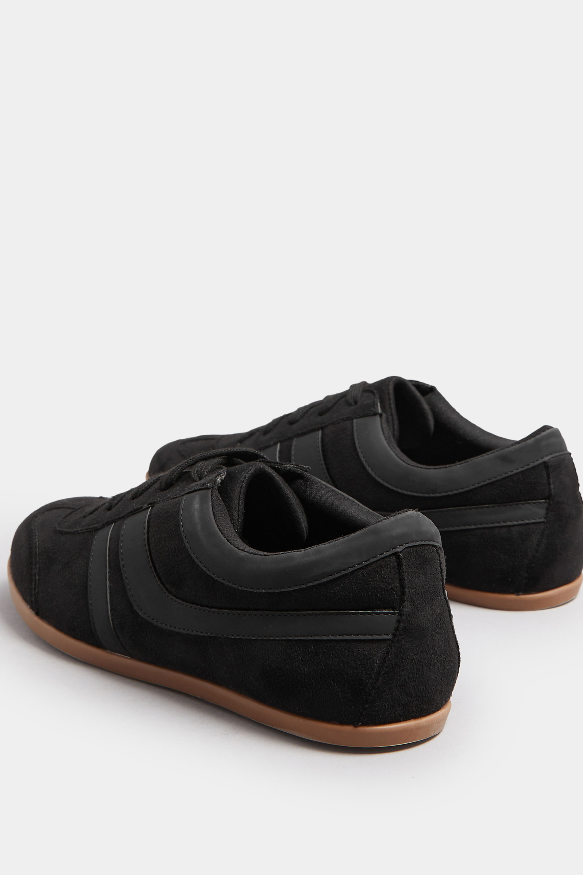 LTS Black Padded Retro Trainers In Standard Fit | Long Tall Sally 4